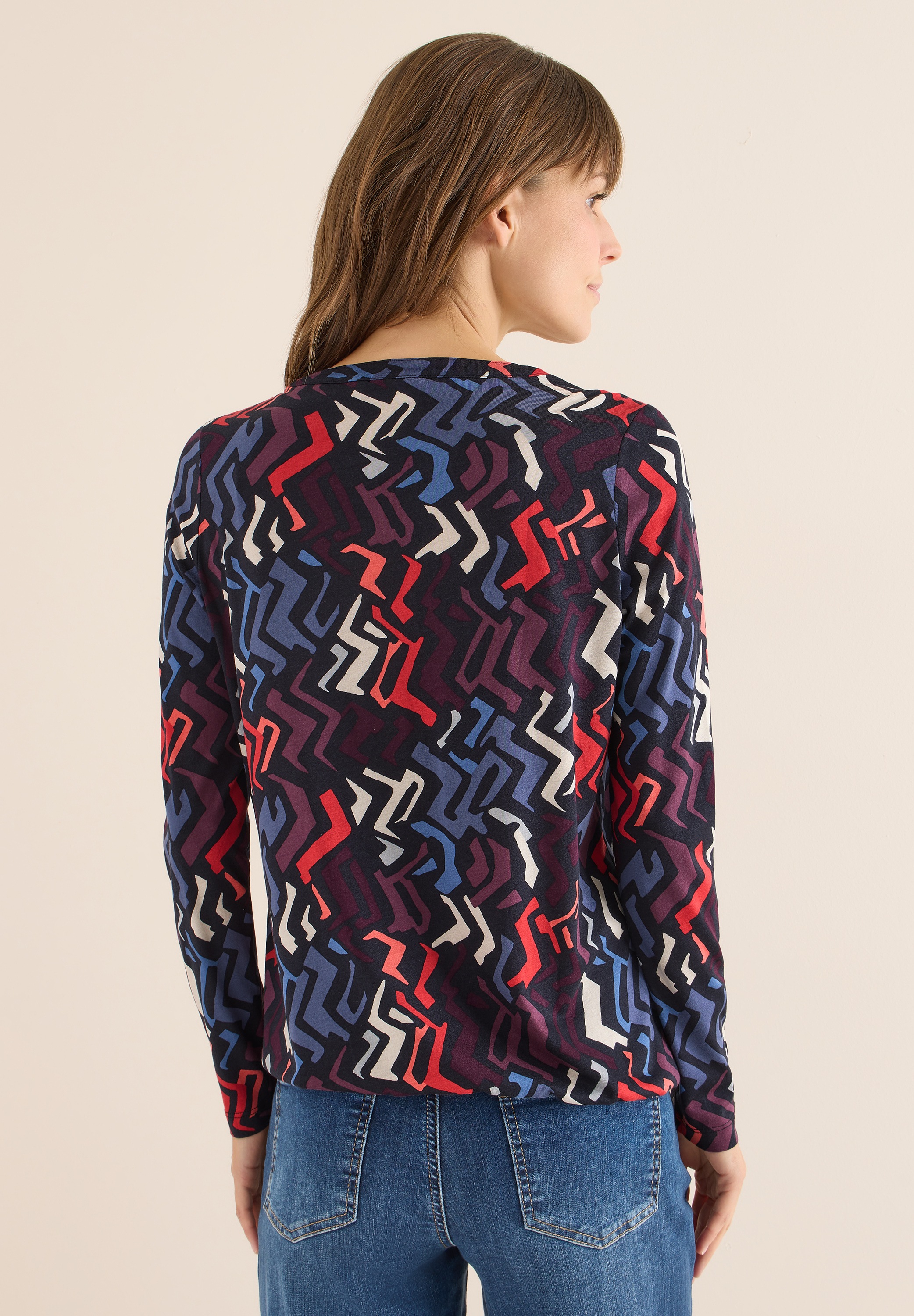 Cecil Langarmshirt aus softem Materialmix