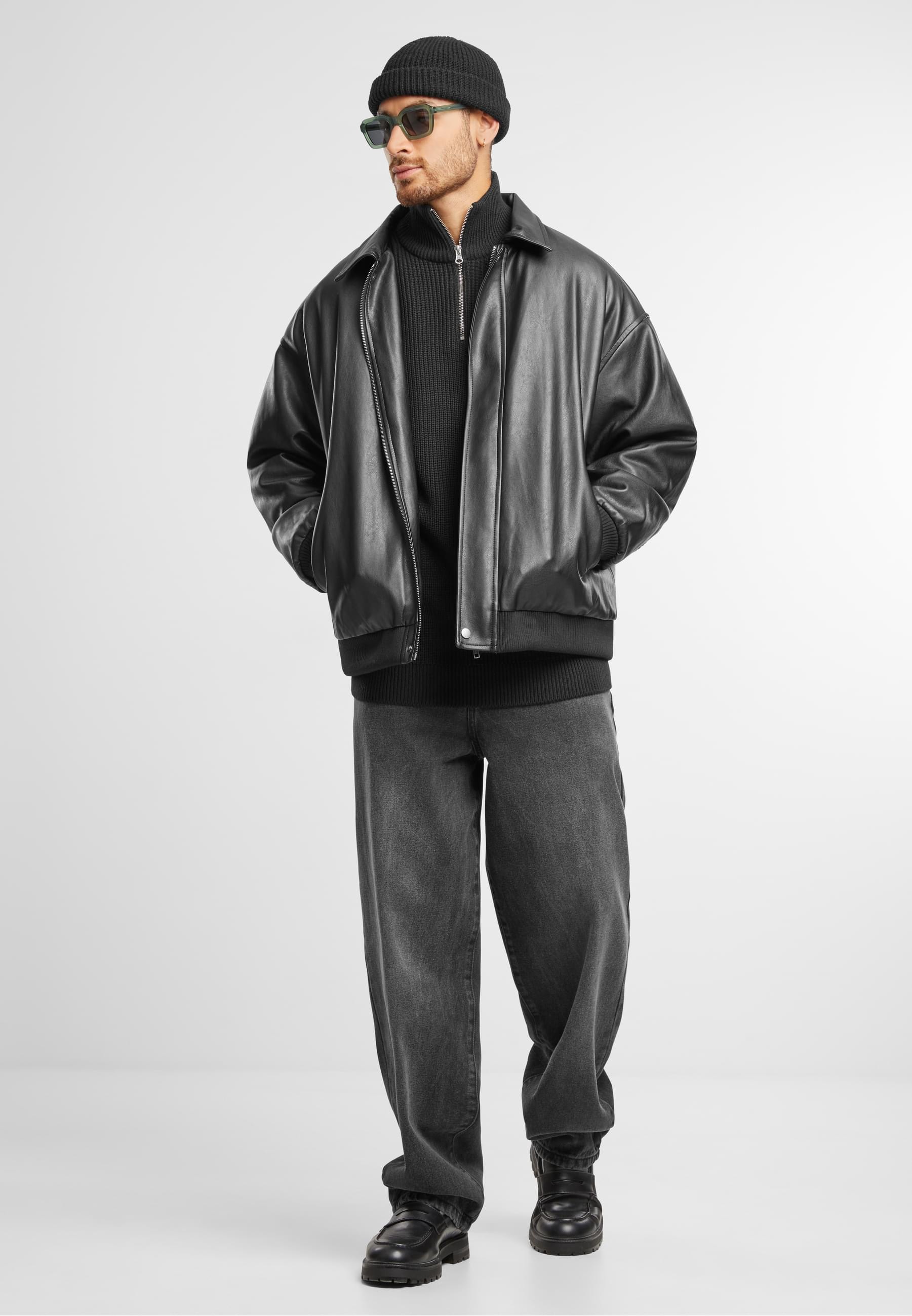 URBAN CLASSICS Sweater »Urban Classics Rib Basic Troyer«, (1 tlg.)