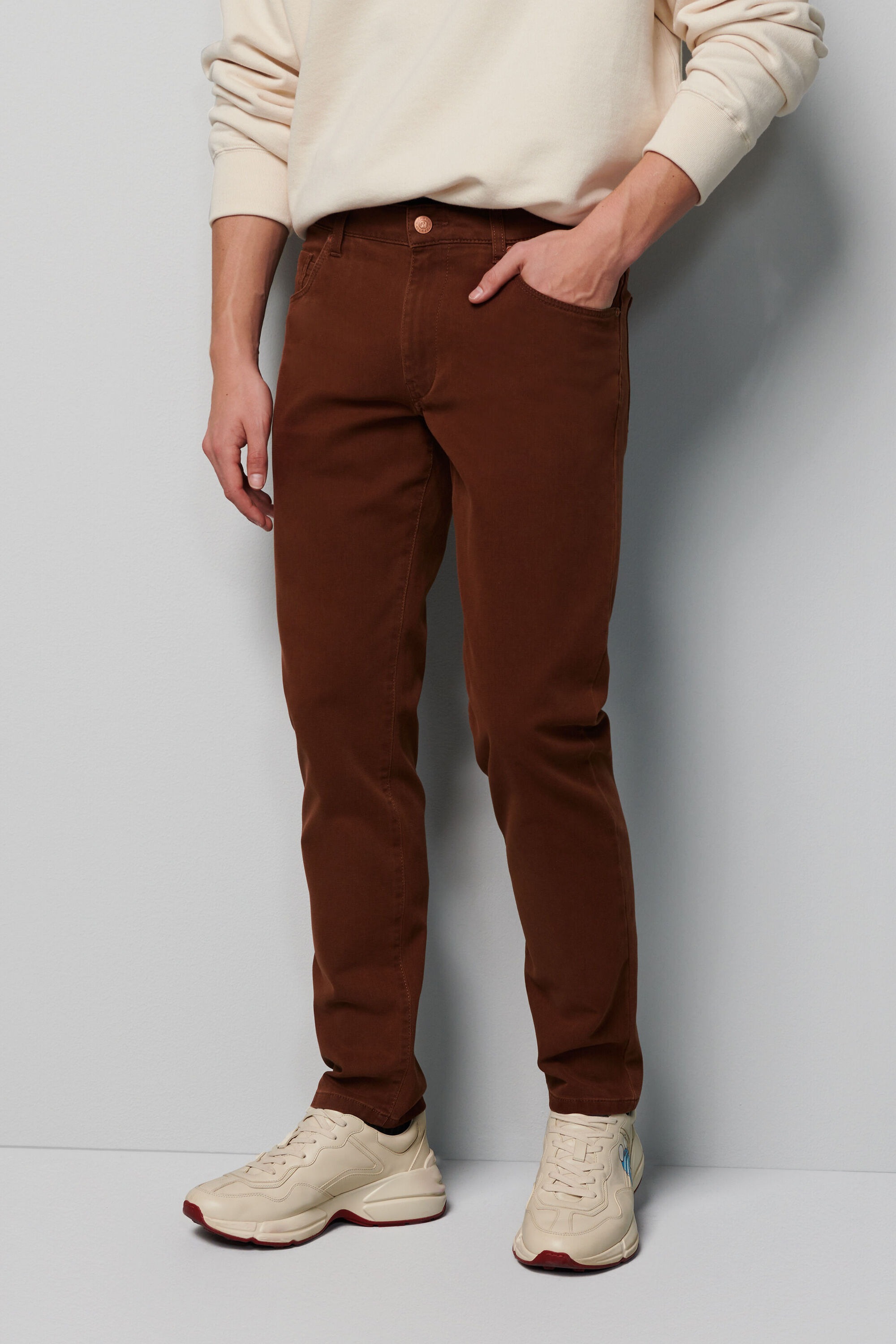 MEYER Chinos "Five-Pocket-Hose", im unifarbenen Design günstig online kaufen