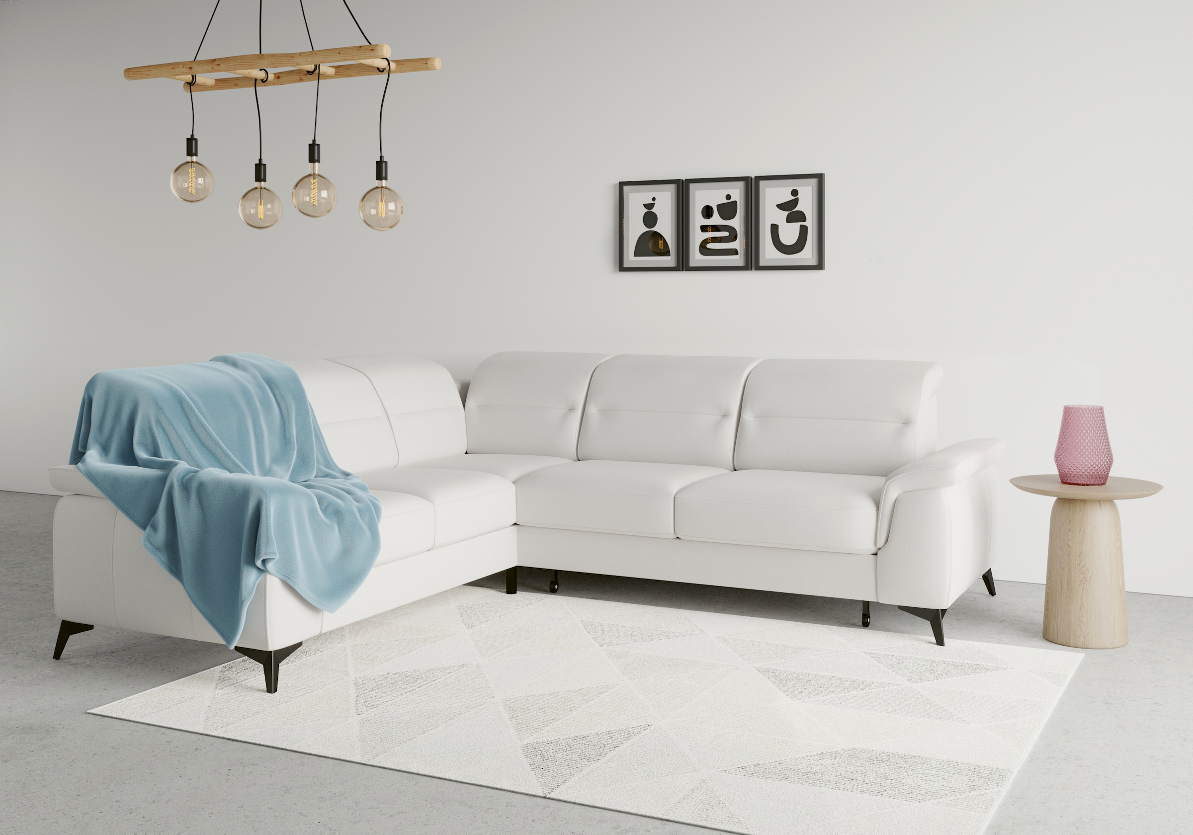 sit&more Ecksofa "Sinatra L-Form" optinal mit Kopfteilverstellung und Armte günstig online kaufen