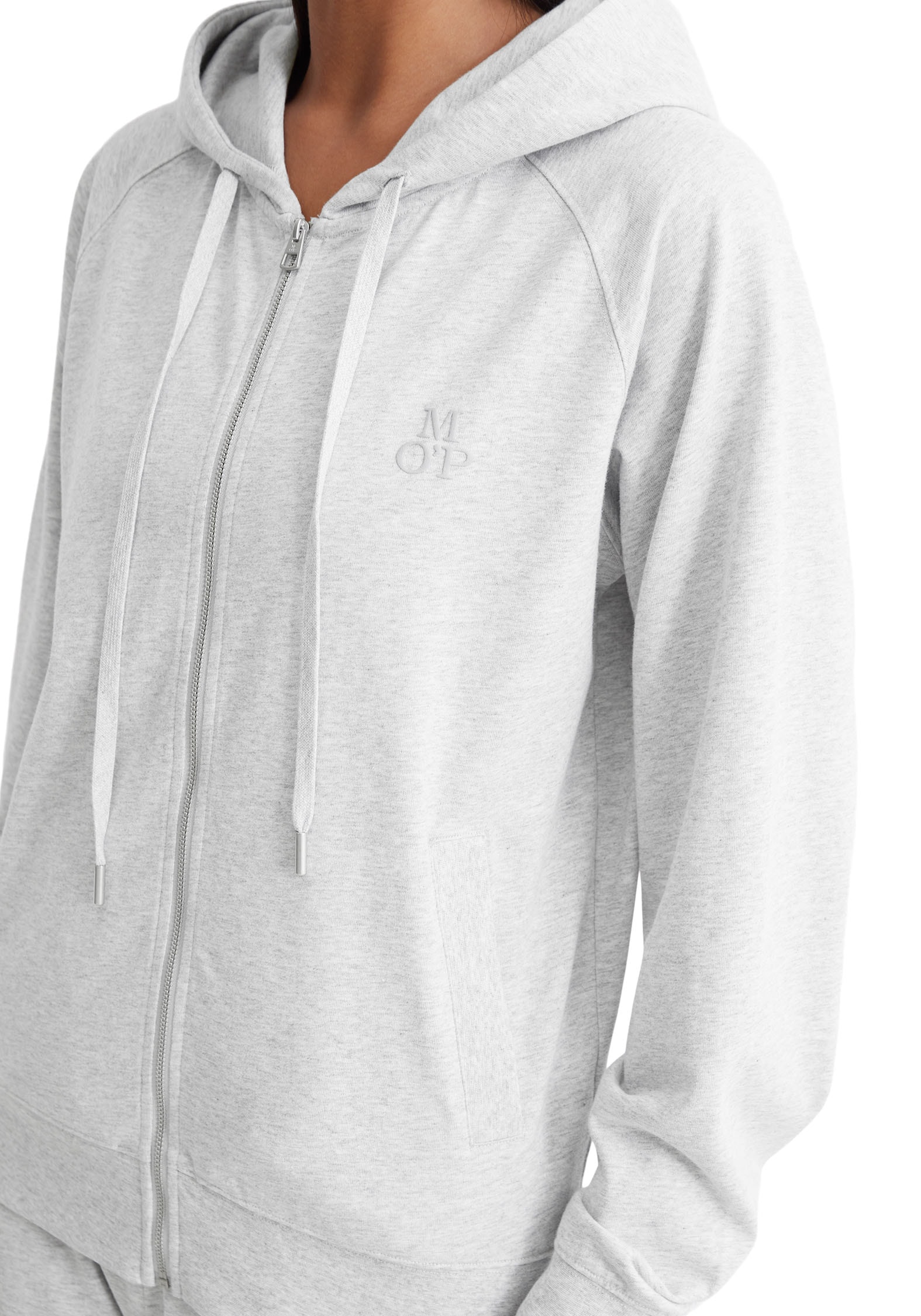 Marc O'Polo Kapuzensweatjacke »Heavy Jersey«, mit großer Kapuze