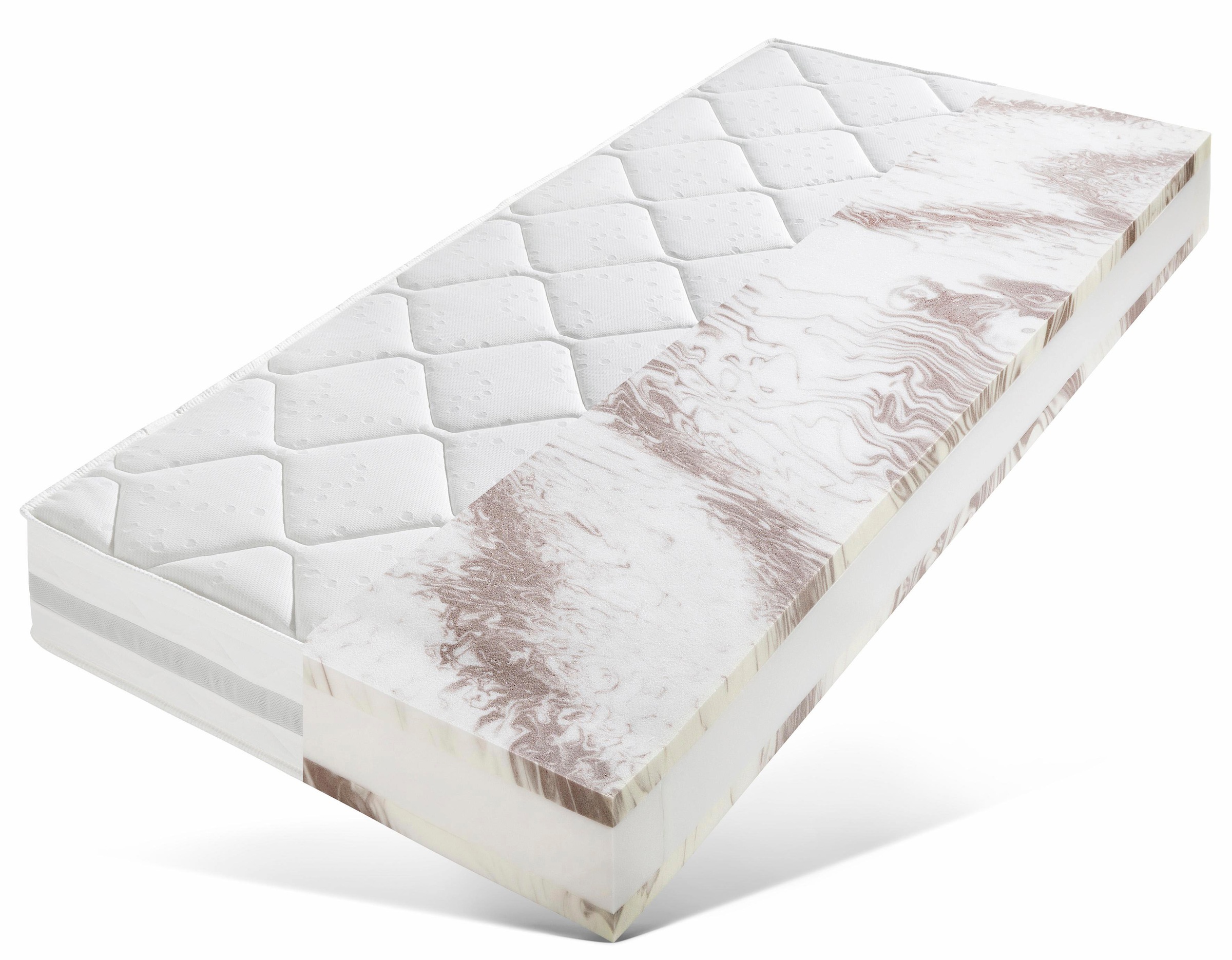 Taschenfederkernmatratze BRECKLE, B:140cm H:24cm L:200cm, weiß, Bezug: 56% Polyester, 44% Baumwolle. Steppfüllung: 100% Polyester, Matratzen,