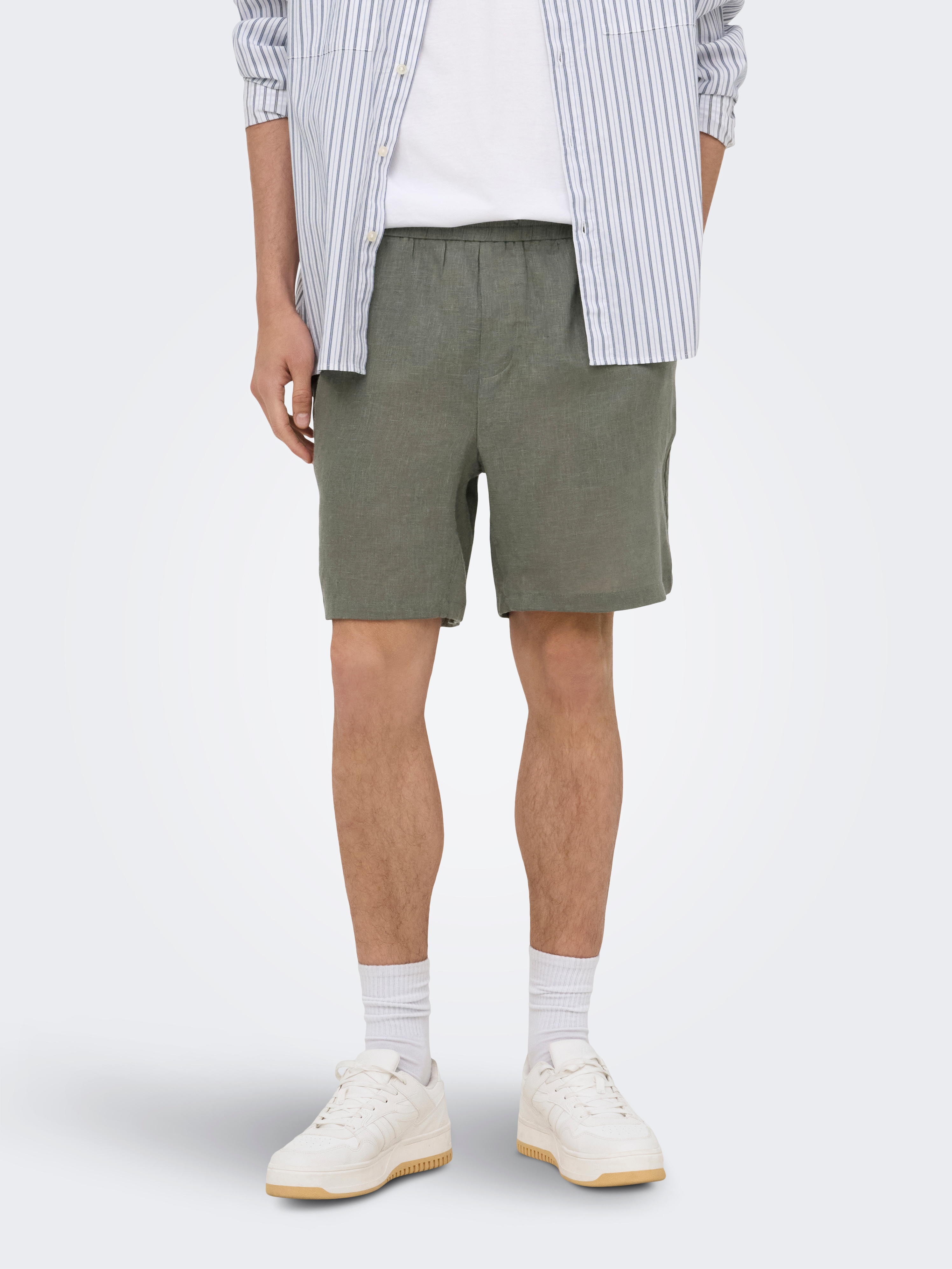 ONLY & SONS Shorts "ONSLAURENCE LINEN BLEND SHORTS NOOS" Viskosemischung, regular fit