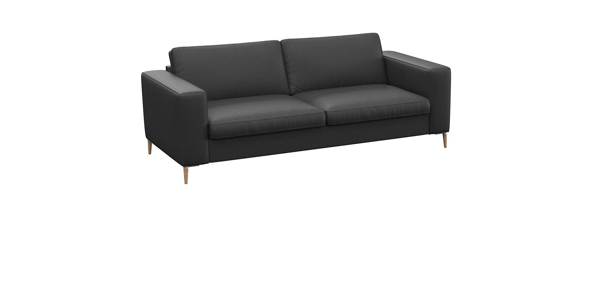 FLEXLUX 2,5-Sitzer »Fiore, super Sitzkomfort durch Kaltschaum,«, breite Armlehnen, Füße Alu+ Eiche