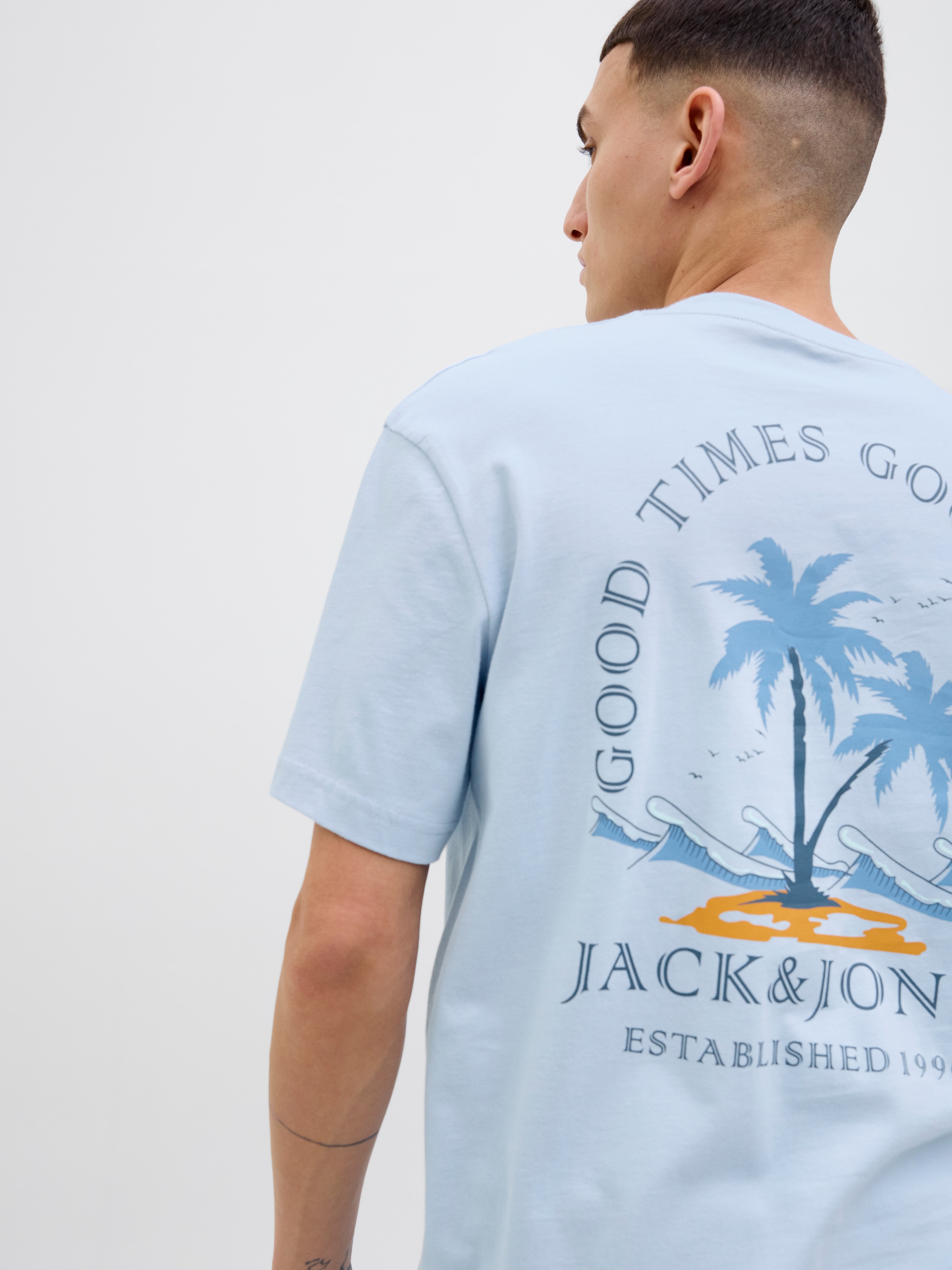 Jack & Jones Rundhalsshirt »JJSUMMER VIBES TEE SS CREW NECK LN«
