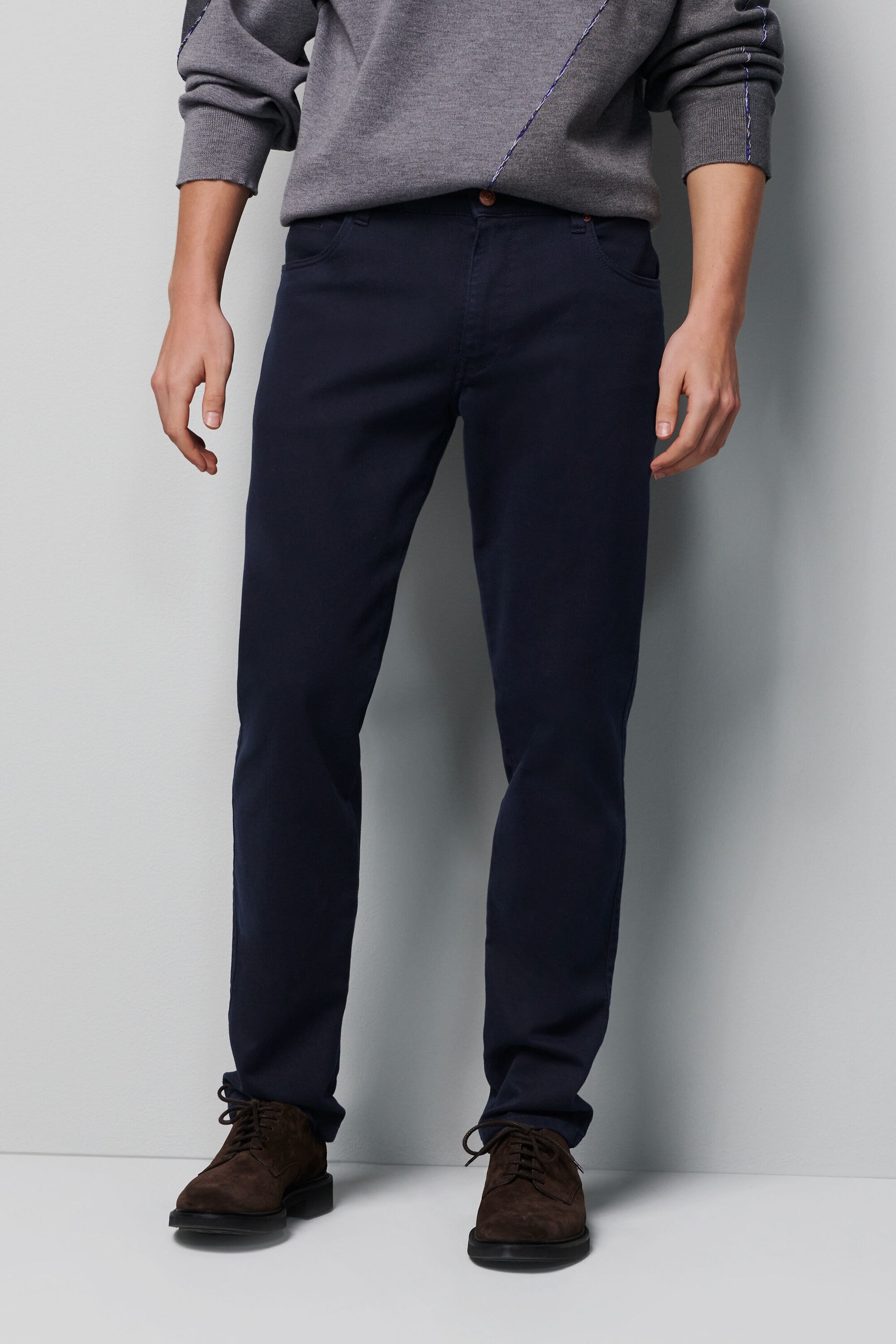 MEYER 5-Pocket-Jeans "Five-Pocket-Hose" M5 Regular im unifarbenem Design günstig online kaufen