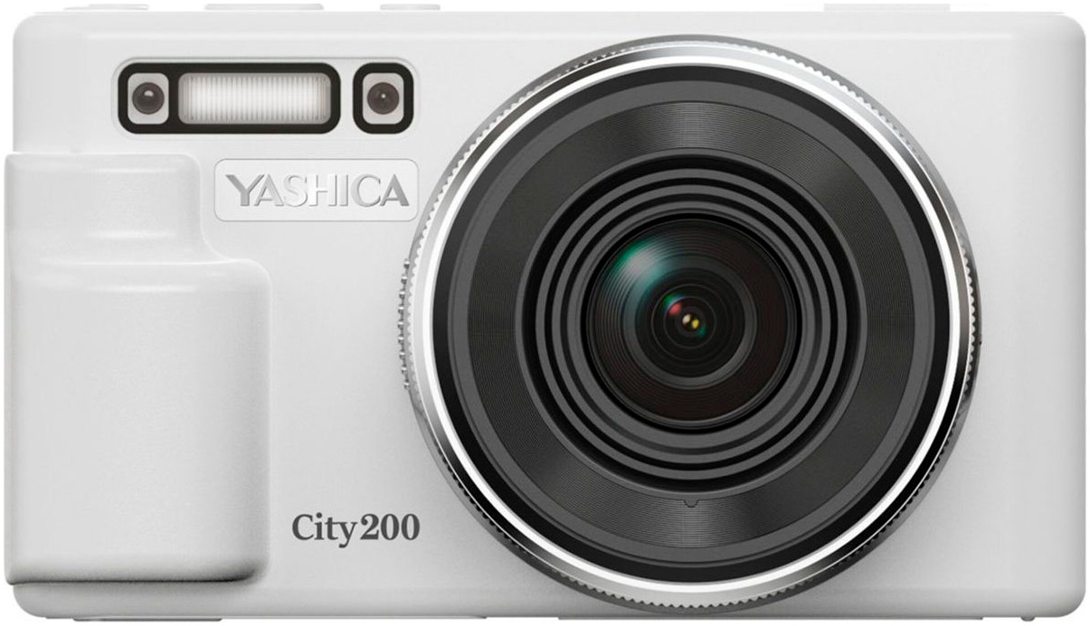 "YASHICA Kompaktkamera ""City 200"", weiß, Fotokameras"