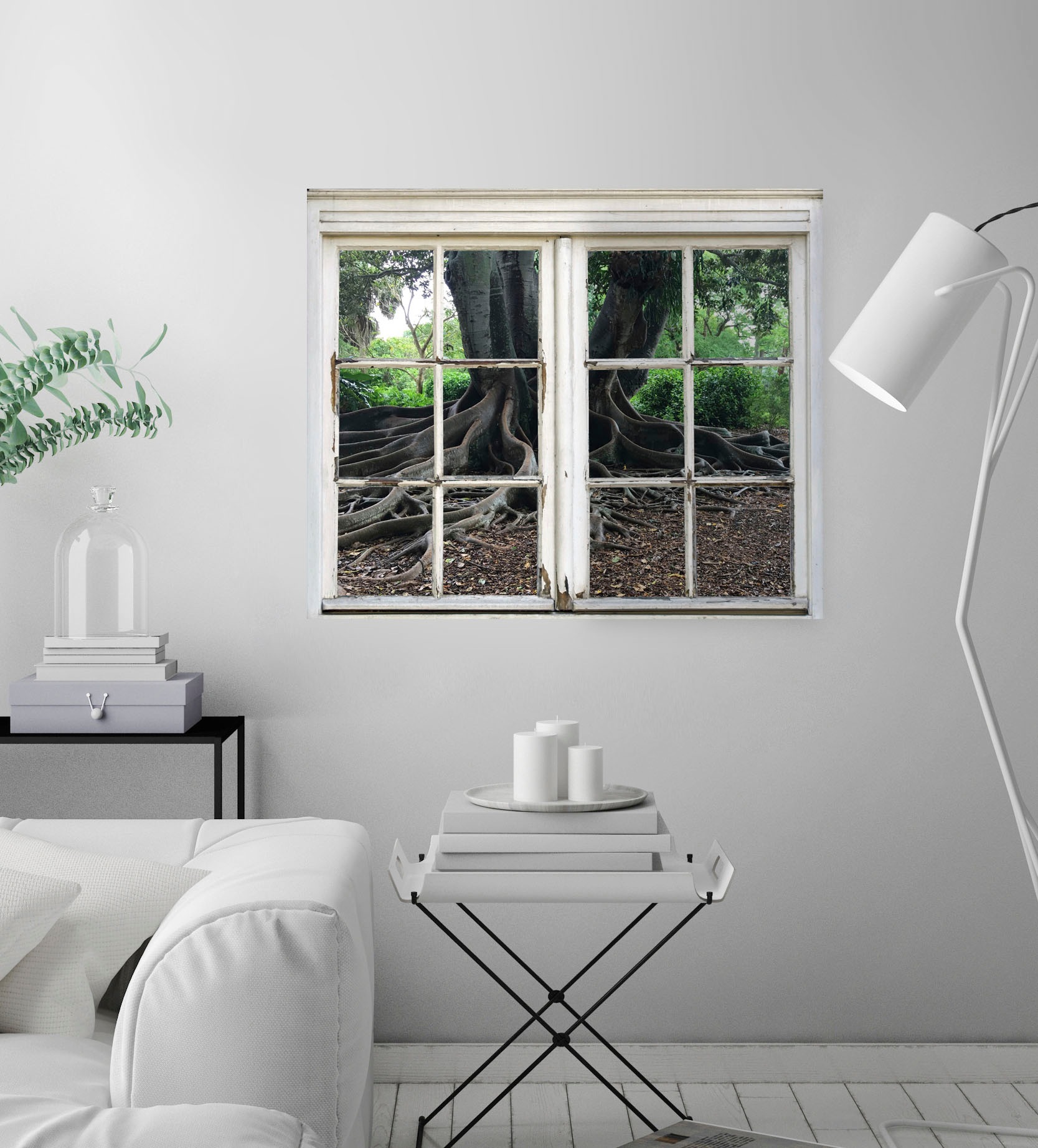 queence Wandsticker »Baumwurzeln«, Wandsticker, Wandbild, selbstklebend, 3D, Fenster