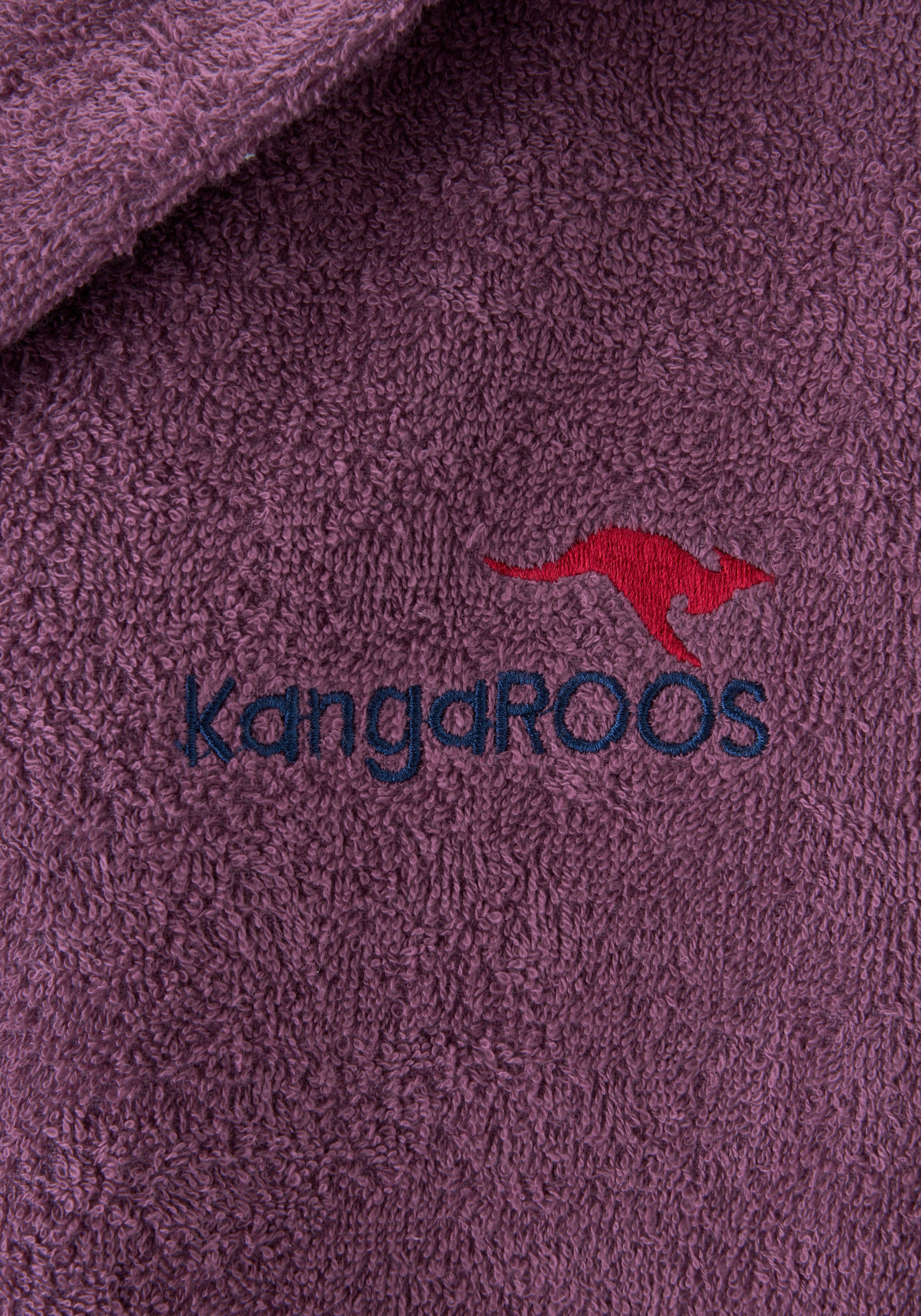 KangaROOS Unisex-Bademantel »Cassidy, für Damen & Herren, Standardlänge & Überlänge« 1 Stk. mit Taschen, Männer und Frauen, Baumwolle, Reise, Hotel, Sauna, S-3XL