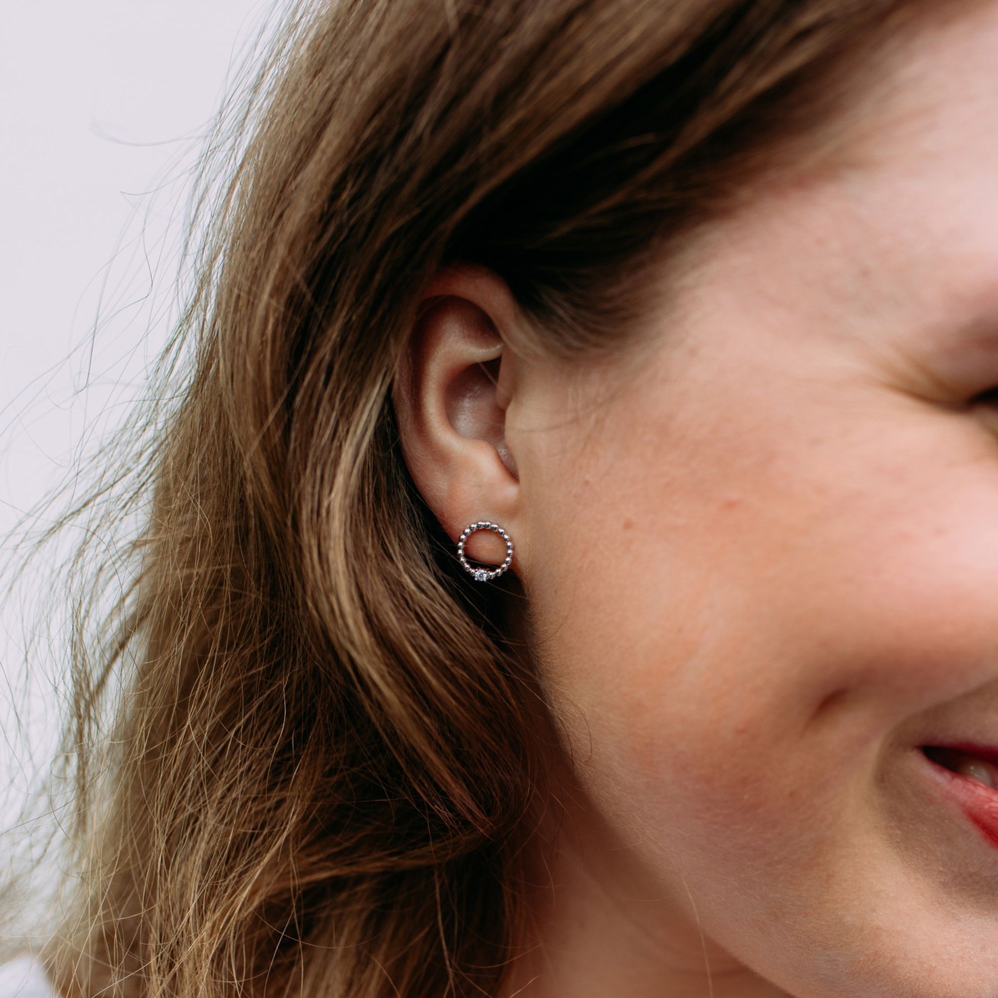 Julie Julsen Paar Ohrstecker »925 Silber rhodiniert Zirkonia weiß«
