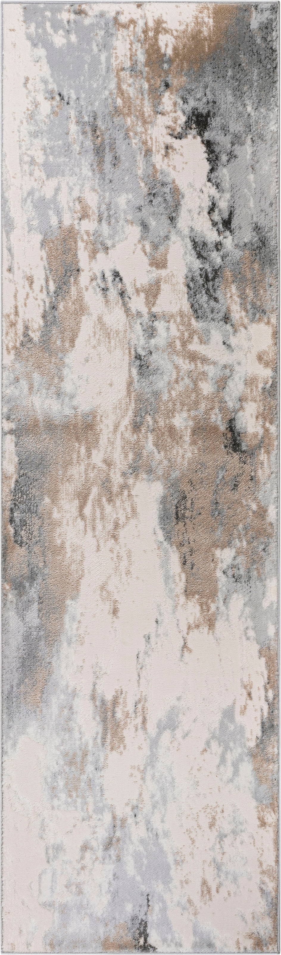 Läufer OTTO HOME "Hamar" Gr. 13, grau (hellgrau), B:90cm H:8mm L:250cm, Kunstfaser, Teppiche, Läufer, weiche Haptik, Marmor-Optik, modernes Design, Wohnzimmer