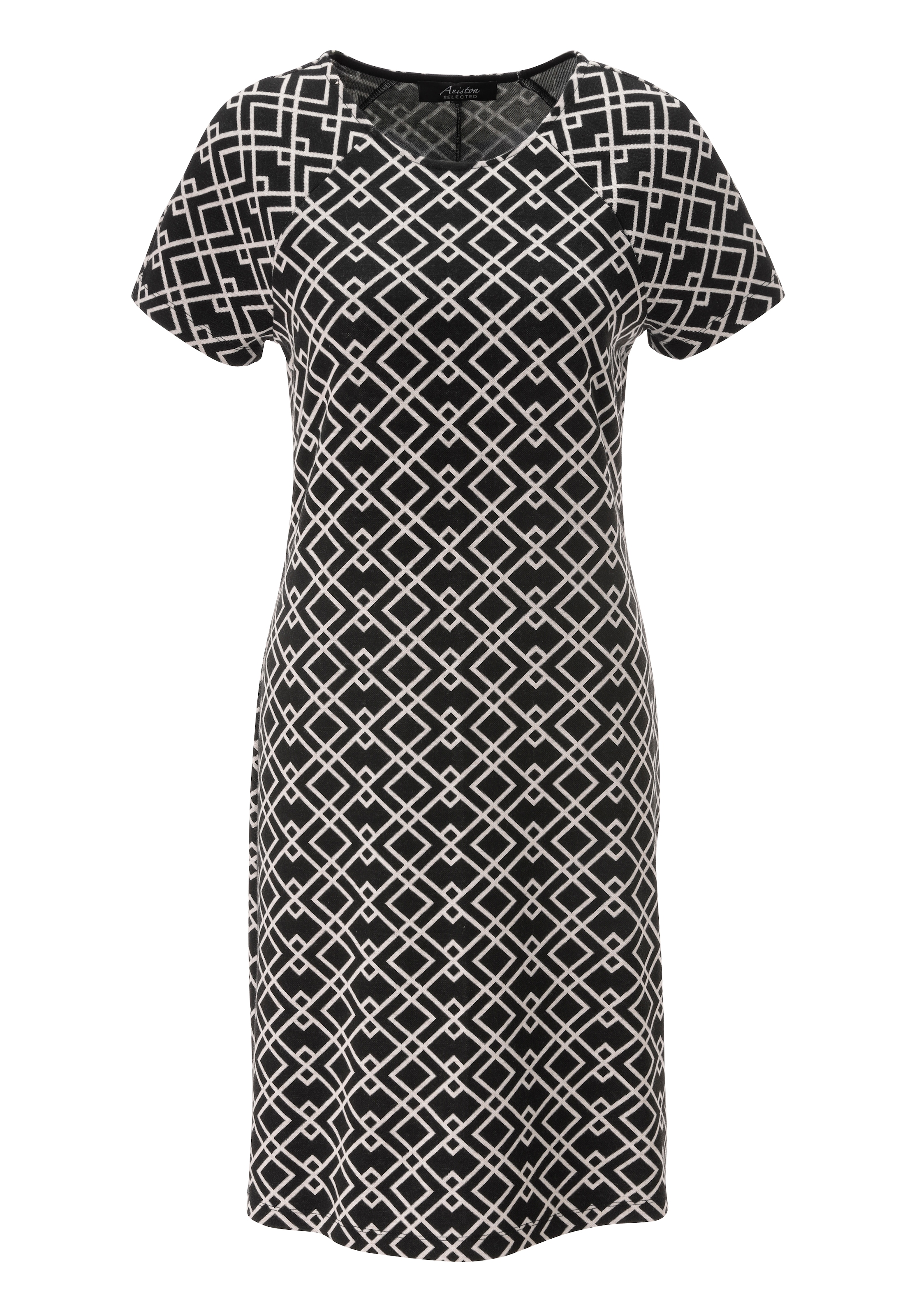 Aniston SELECTED Jerseykleid mit trendiger Jaquardmusterung - NEUE KOLLEKTION