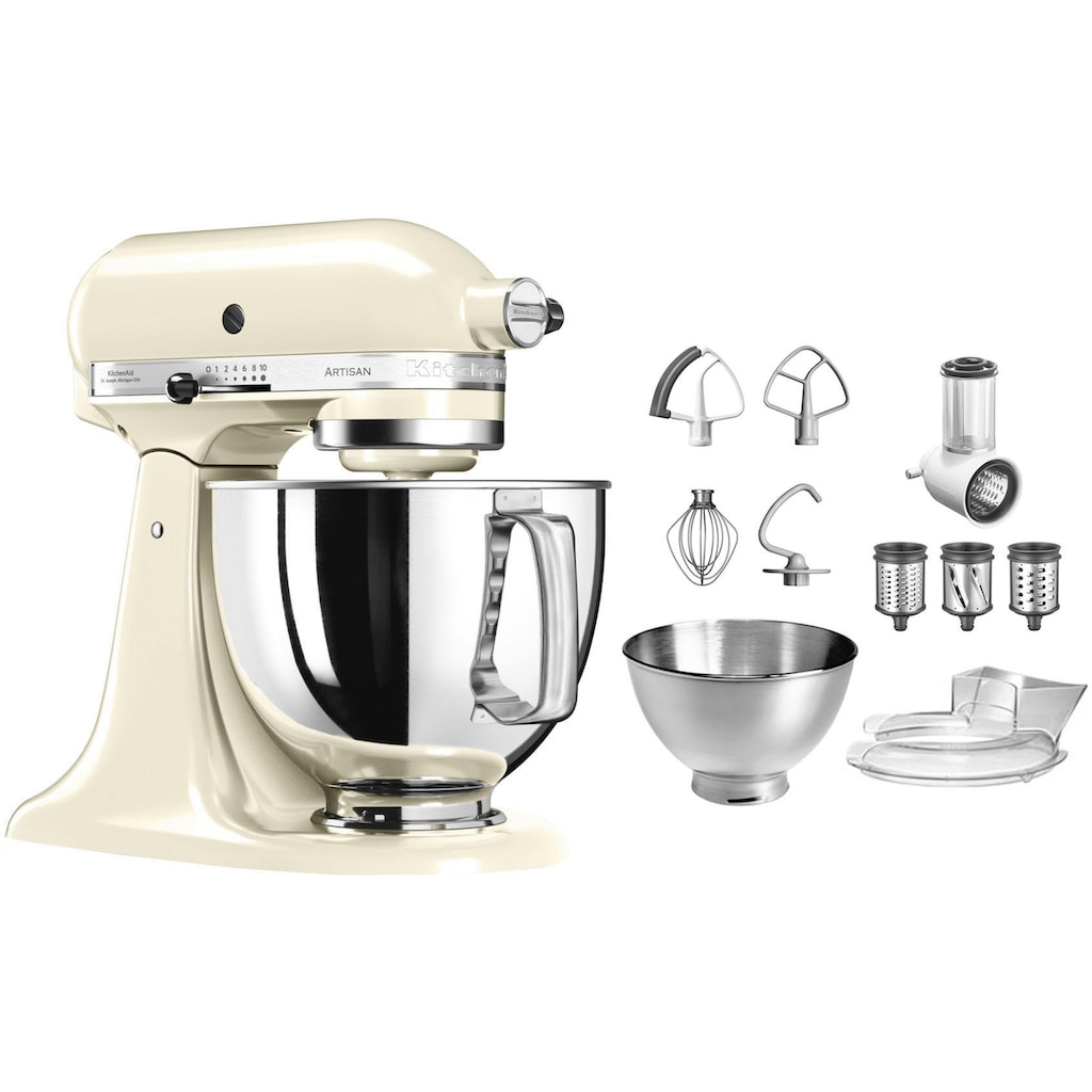 KitchenAid Küchenmaschine »5KSM175PSEAC+5KSMVSA ALMOND CREAM«