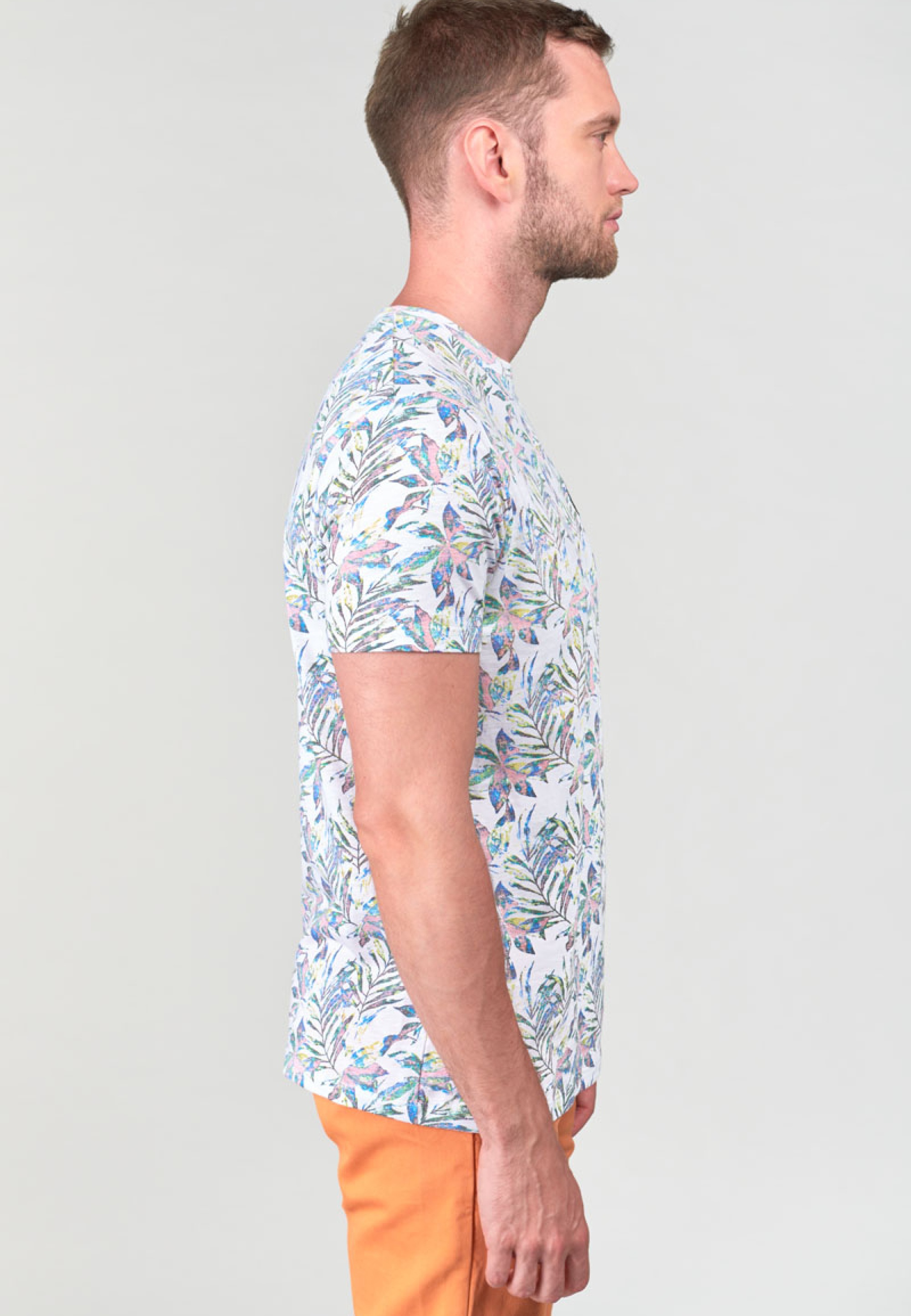 Le Temps Des Cerises T-Shirt »ABEL«, mit angesagtem Blatt-Design