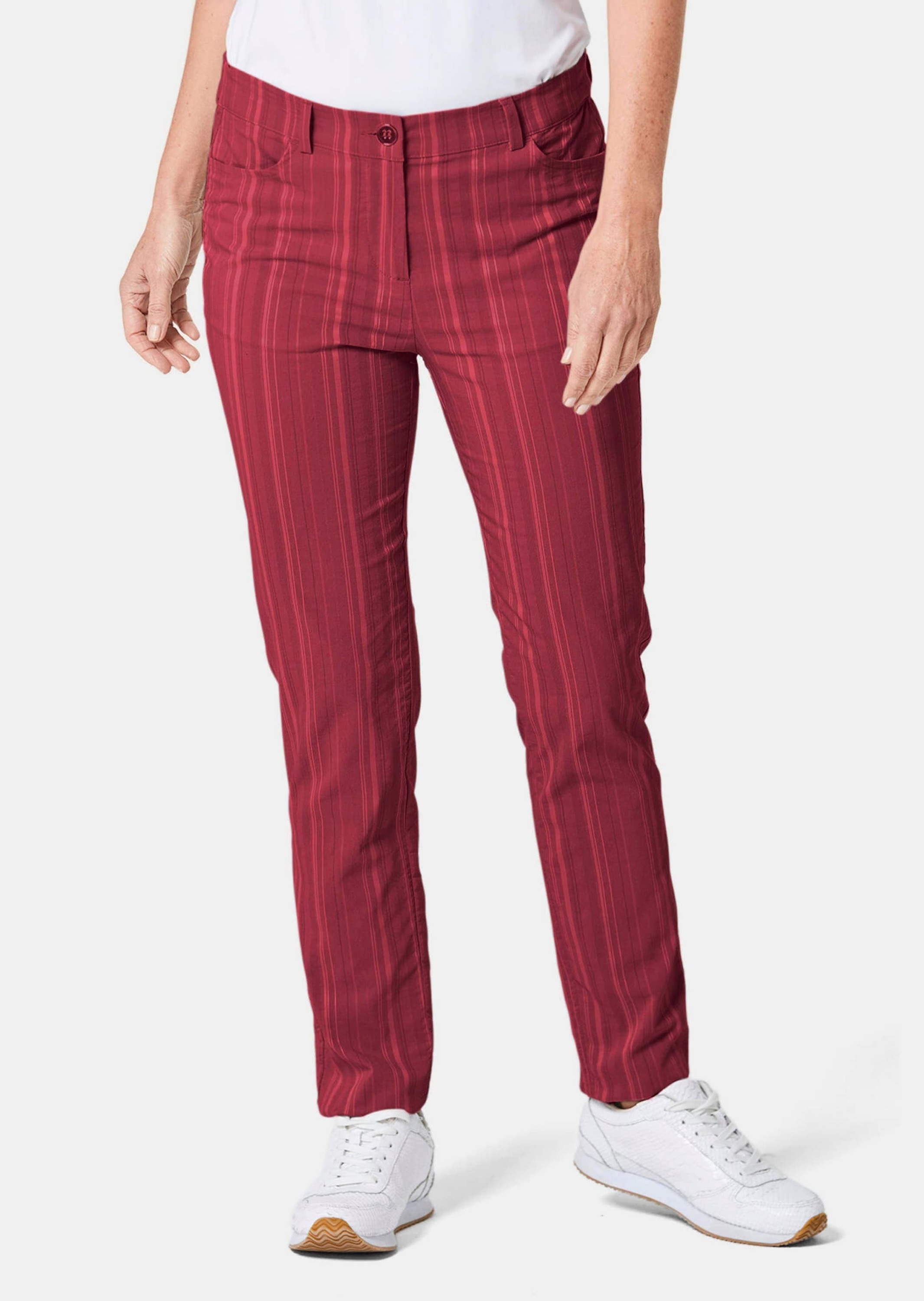 Goldner Kurzgröße Women's Trousers Red Size 21 2