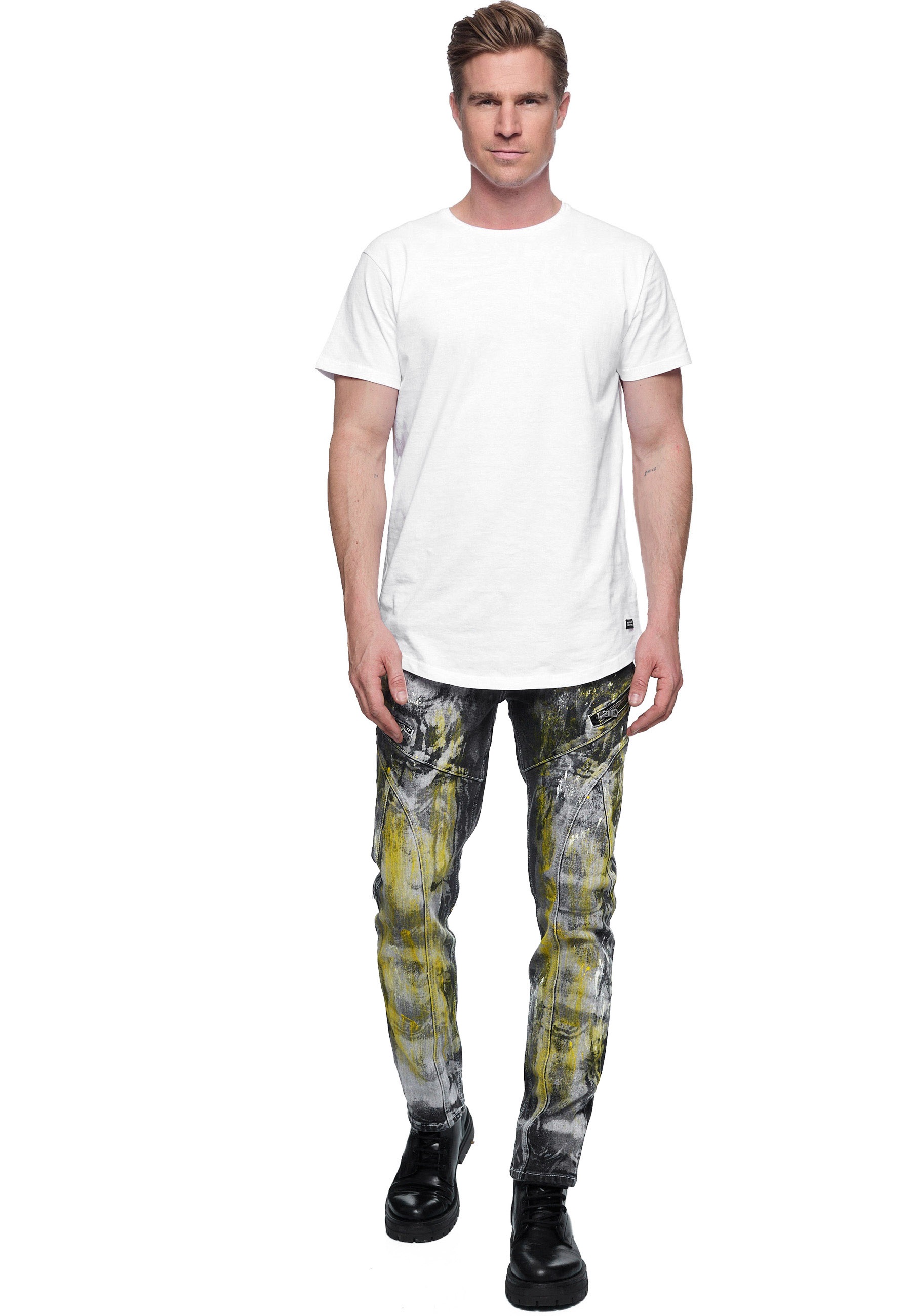 Rusty Neal Straight-Jeans "MORI" mit trendigen Zierelementen günstig online kaufen