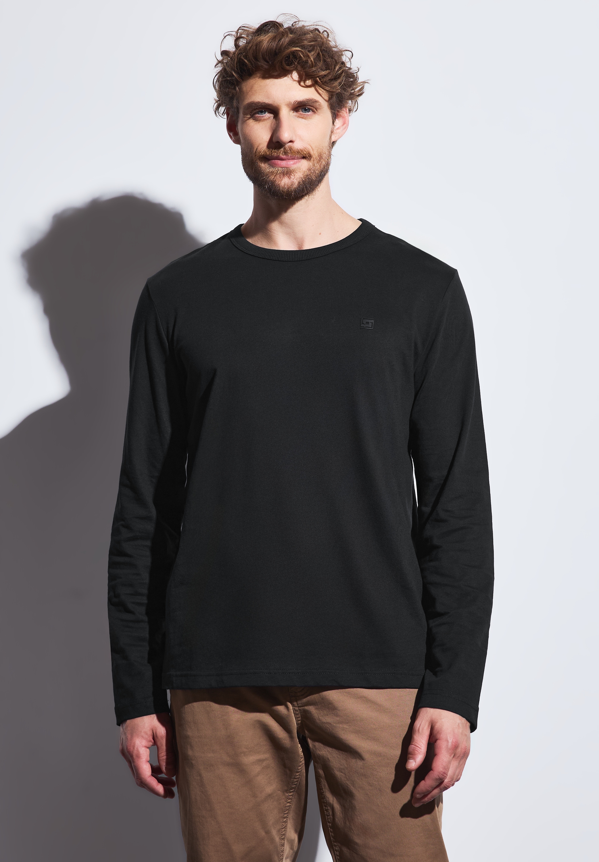 STREET ONE MEN Langarmshirt, aus reiner Baumwolle günstig online kaufen