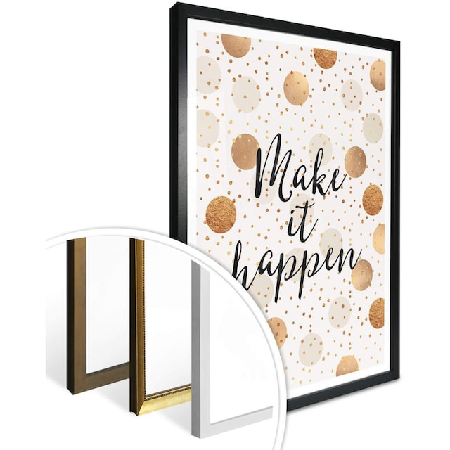 BAUR it Black Friday Poster St.) Happen Wall-Art Schriftzug, | (1 - Dots«, »Make