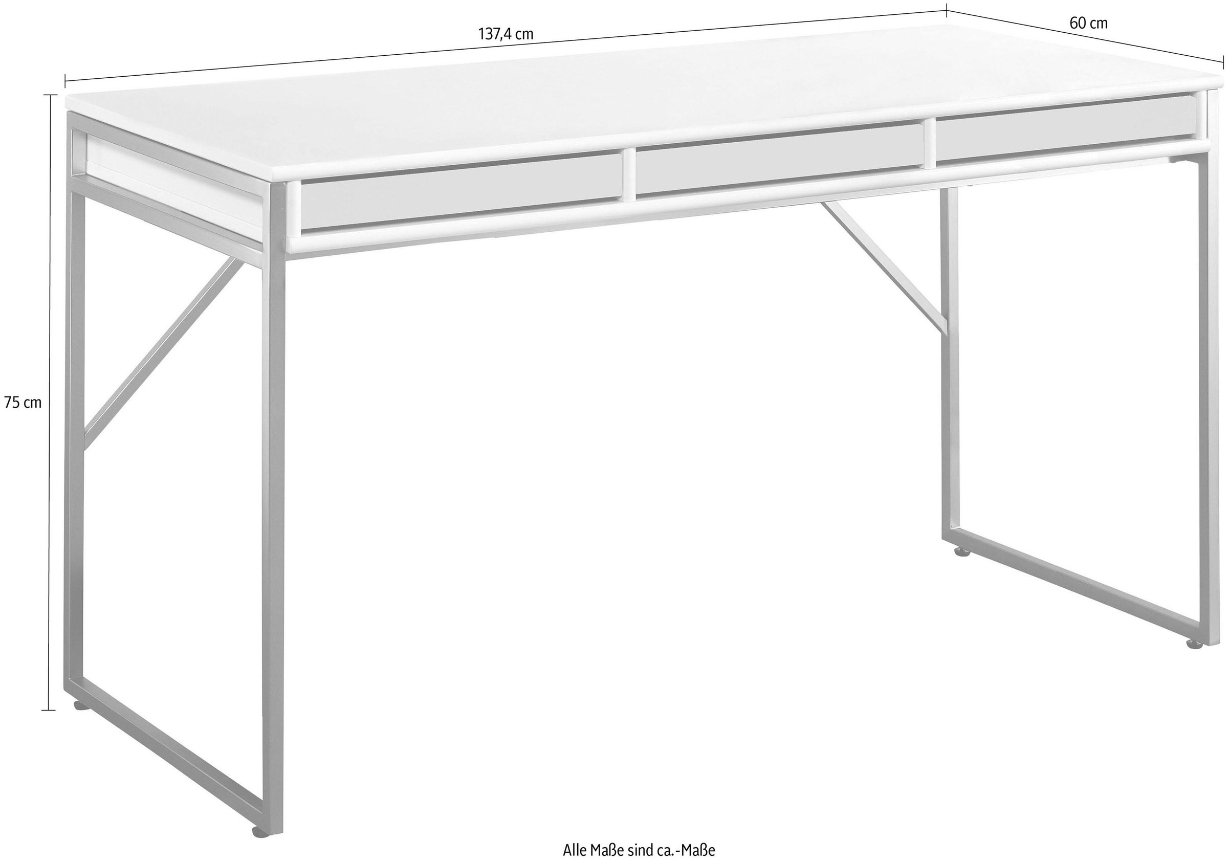 Hammel Furniture Schreibtisch »Mistral Bürotisch, Arbeitstisch, Tisch, Computertisch«, mit Gestell, B: 137,4 cm, Designmöbel