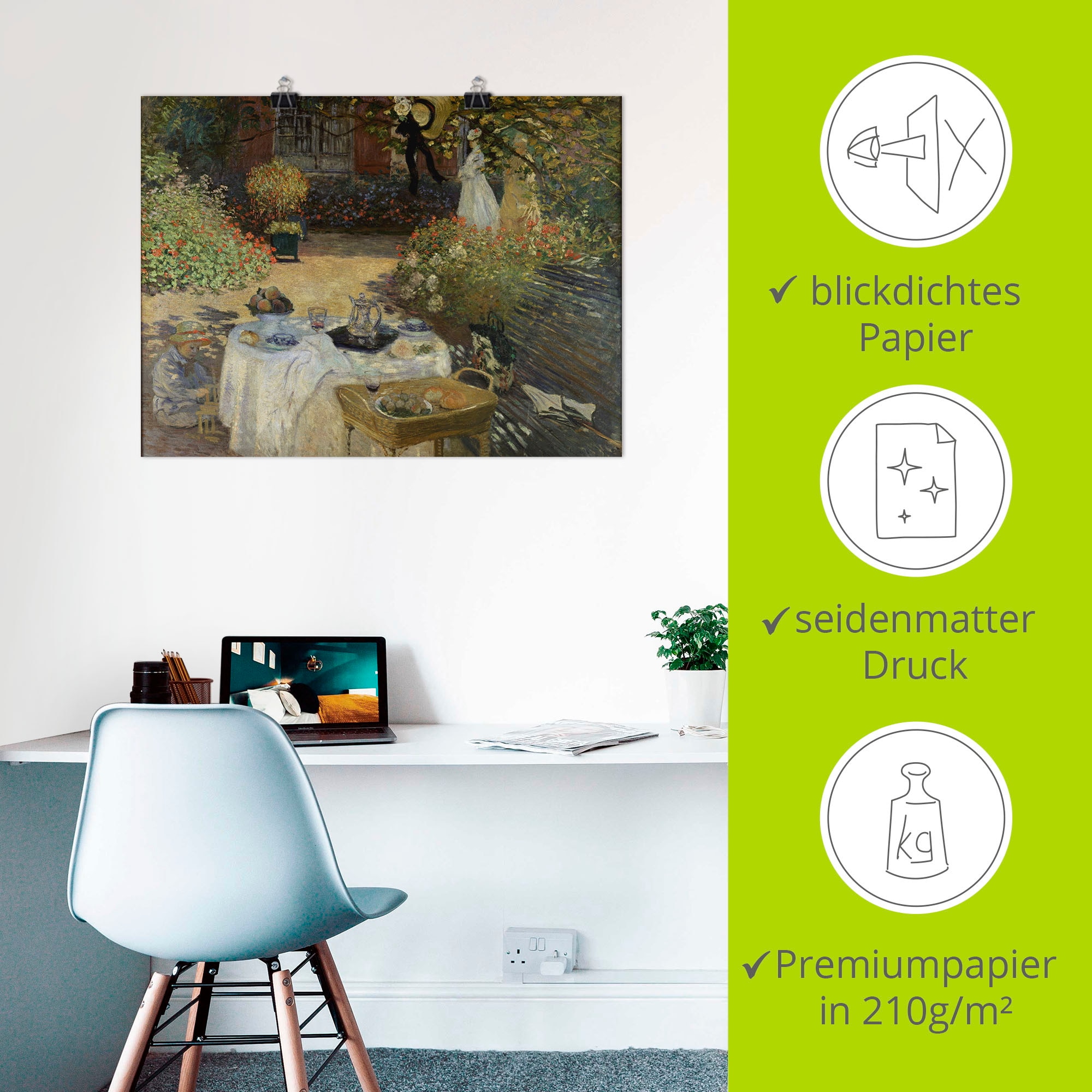 Artland Poster »Im Garten Claude Monets in Argenteuil« Garten 1 Stk. tlg. als Alubild, Outdoorbild, Leinwandbild, Poster in verschied. Größen