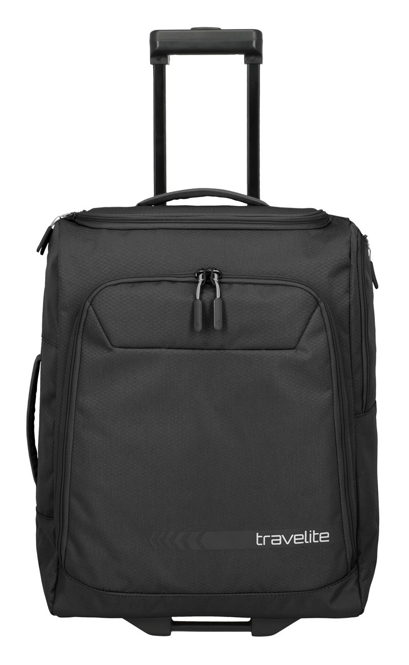 TRAVELITE Weichgepäck-Trolley "KICK OFF, verschiedene Größen und Farben", schwarz, Polyester, unifarben, Koffer, Reisetasche Reisegepäck Reisekoffer