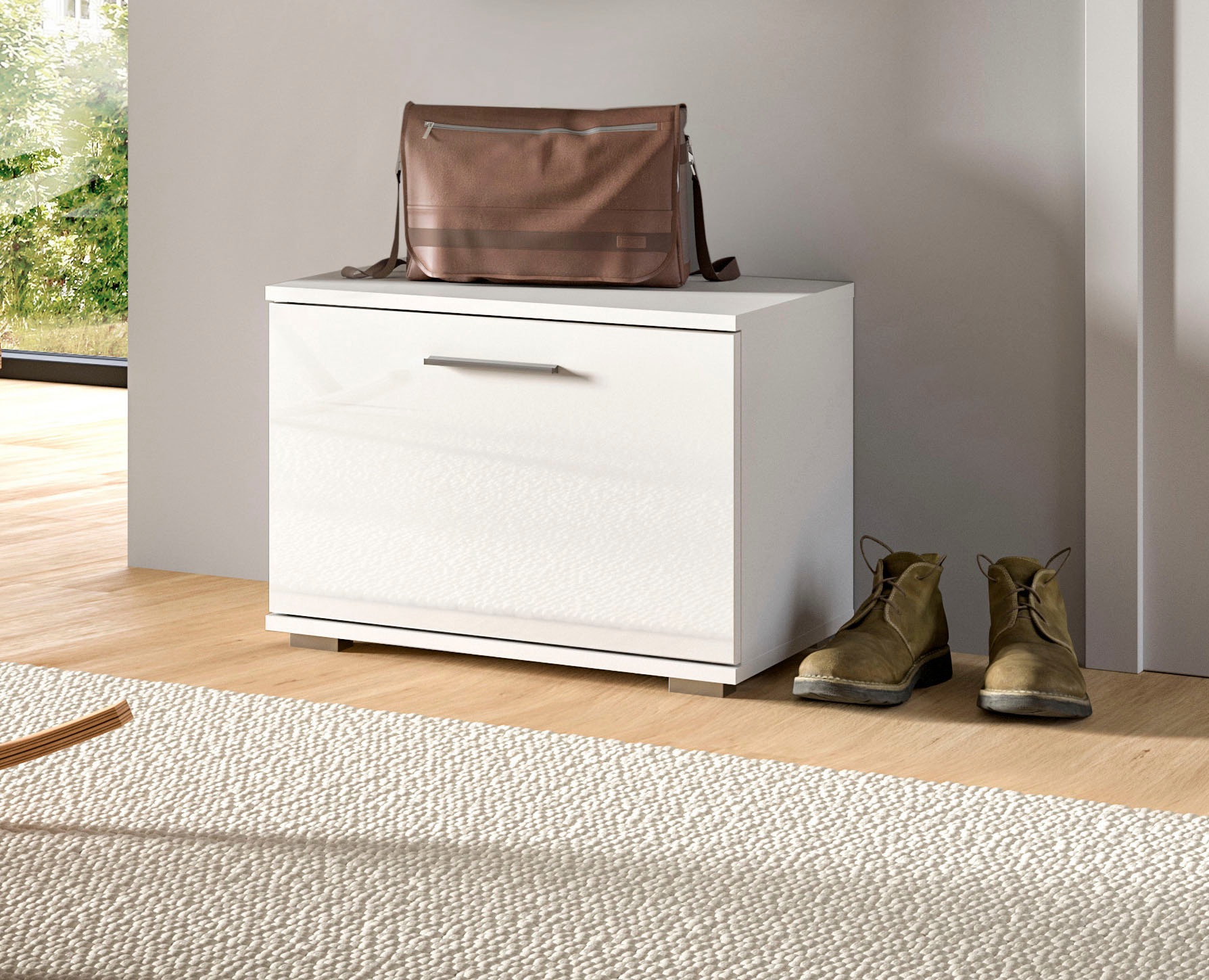 Home affaire Sitzbank "Valge, Breite 55cm, 1 Klappe, 1 Einlegeboden, 2 Fäch günstig online kaufen