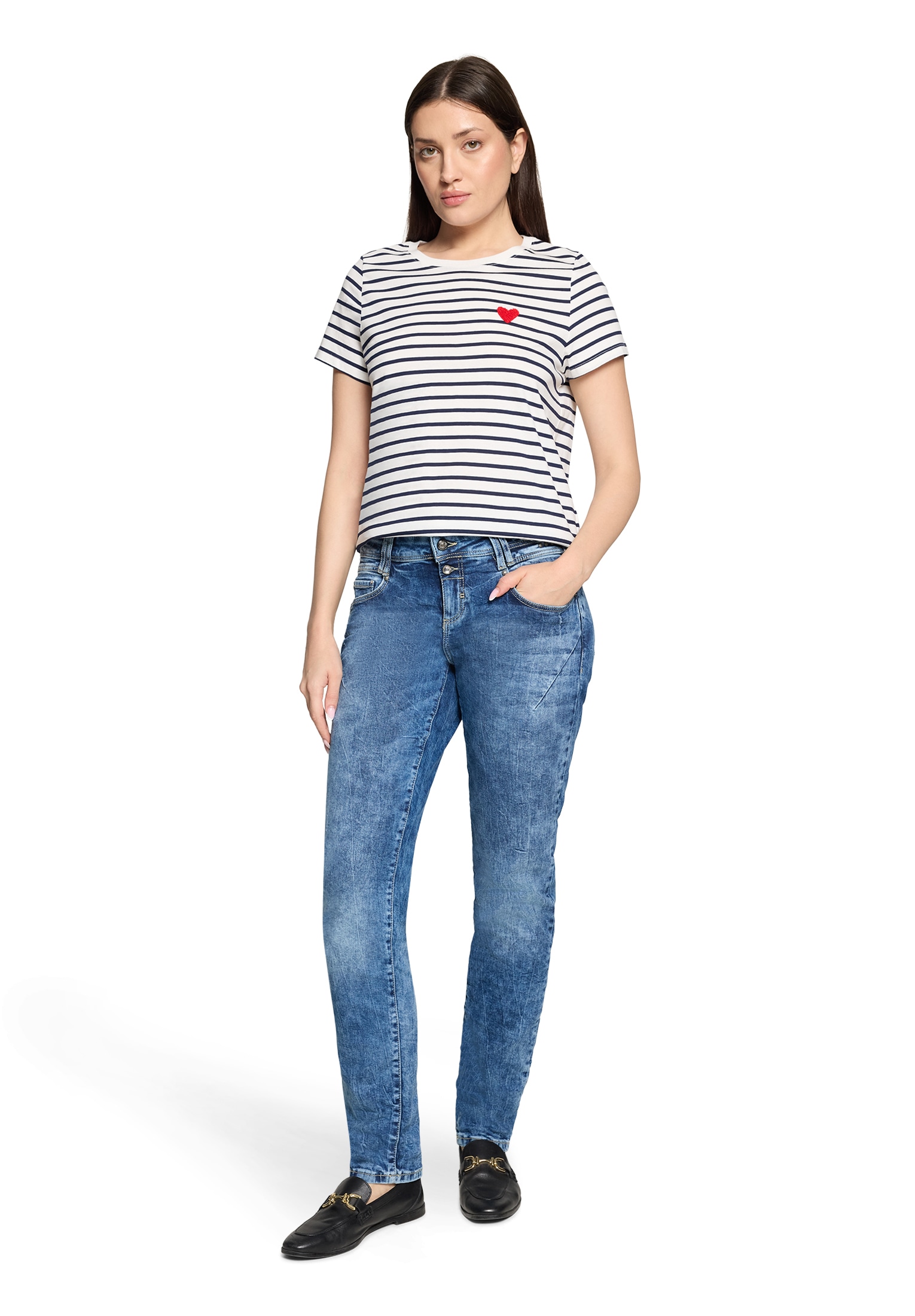Cartoon Boyfriend-Jeans »Damen mit Nieten«