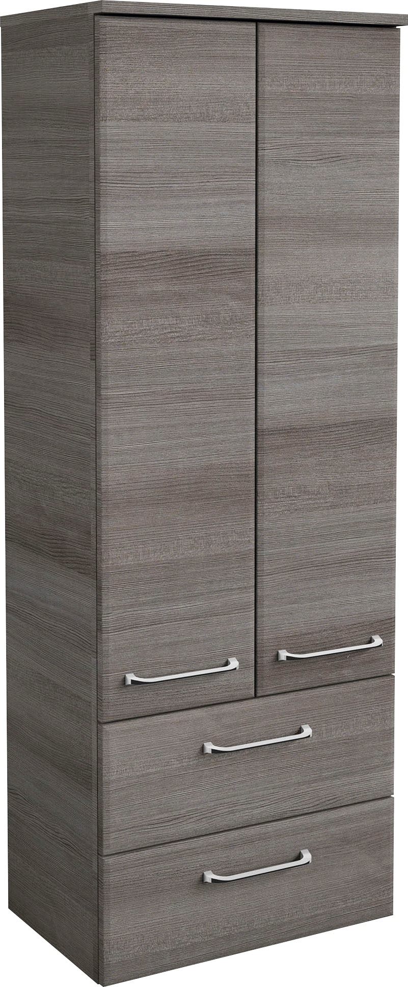 Saphir Midischrank "Quickset Badschrank 50 cm breit, 2 Türen, 2 Schubladen, 2 Einlegeböden", Badezimmer-Midischrank inkl