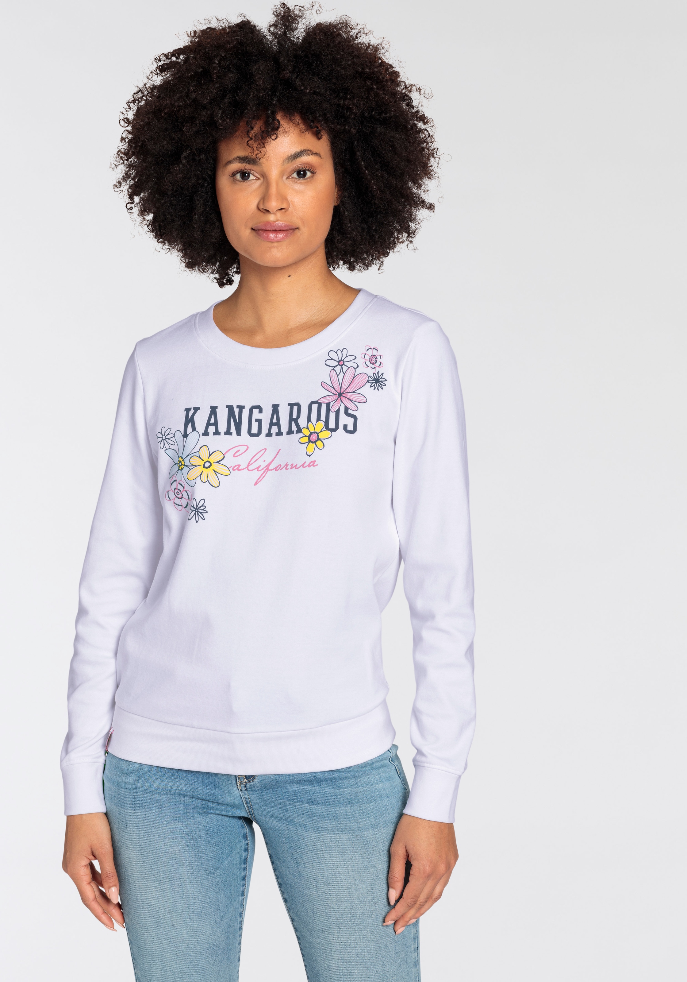 KangaROOS Sweatshirt, mit großem Label Print - NEUE-KOLLEKTION