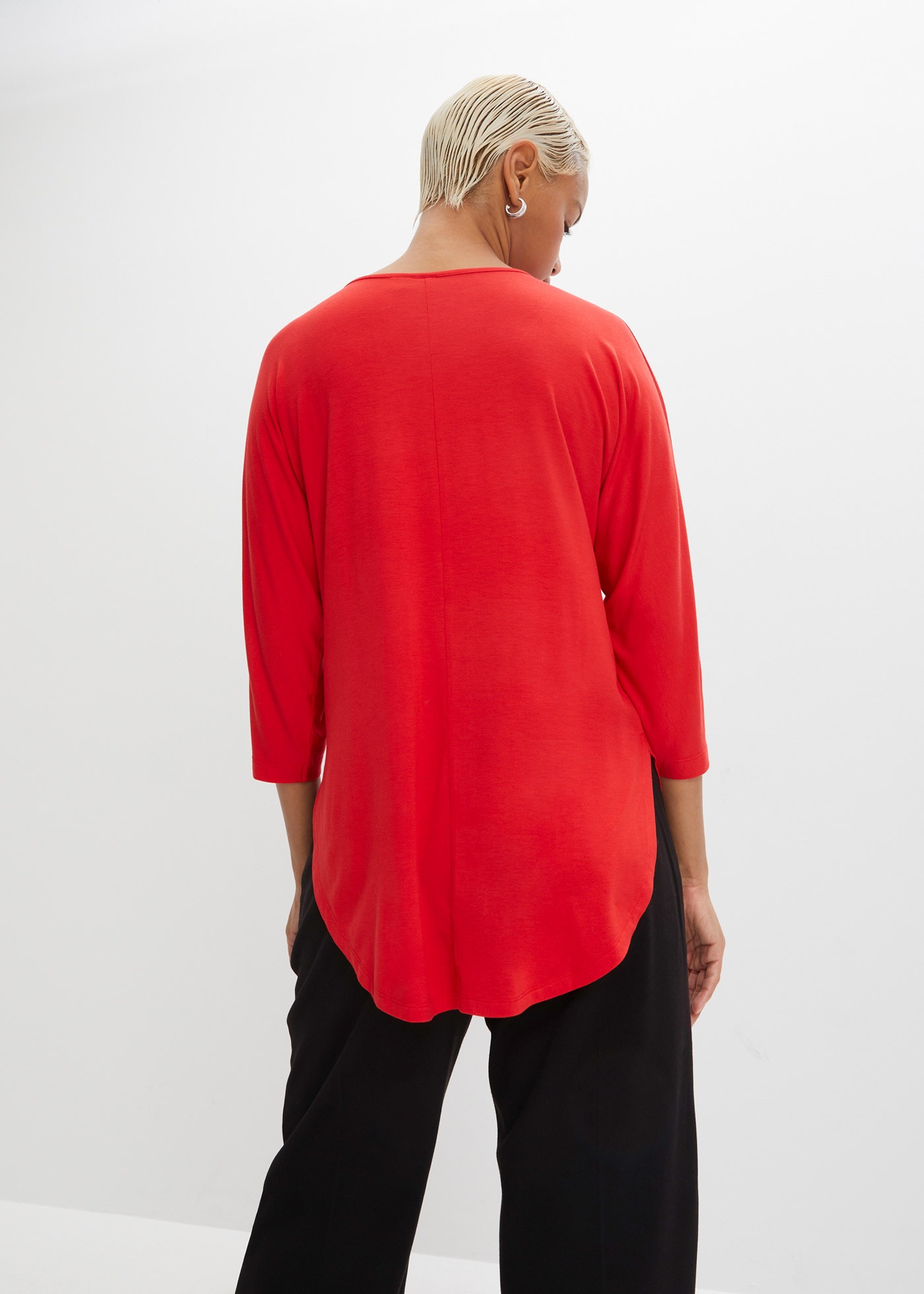 Thumbnail - bonprix T-Shirt lässige Passform, Vokuhila Schnitt mit abgerundetem Saum, 3/4-Ärmel