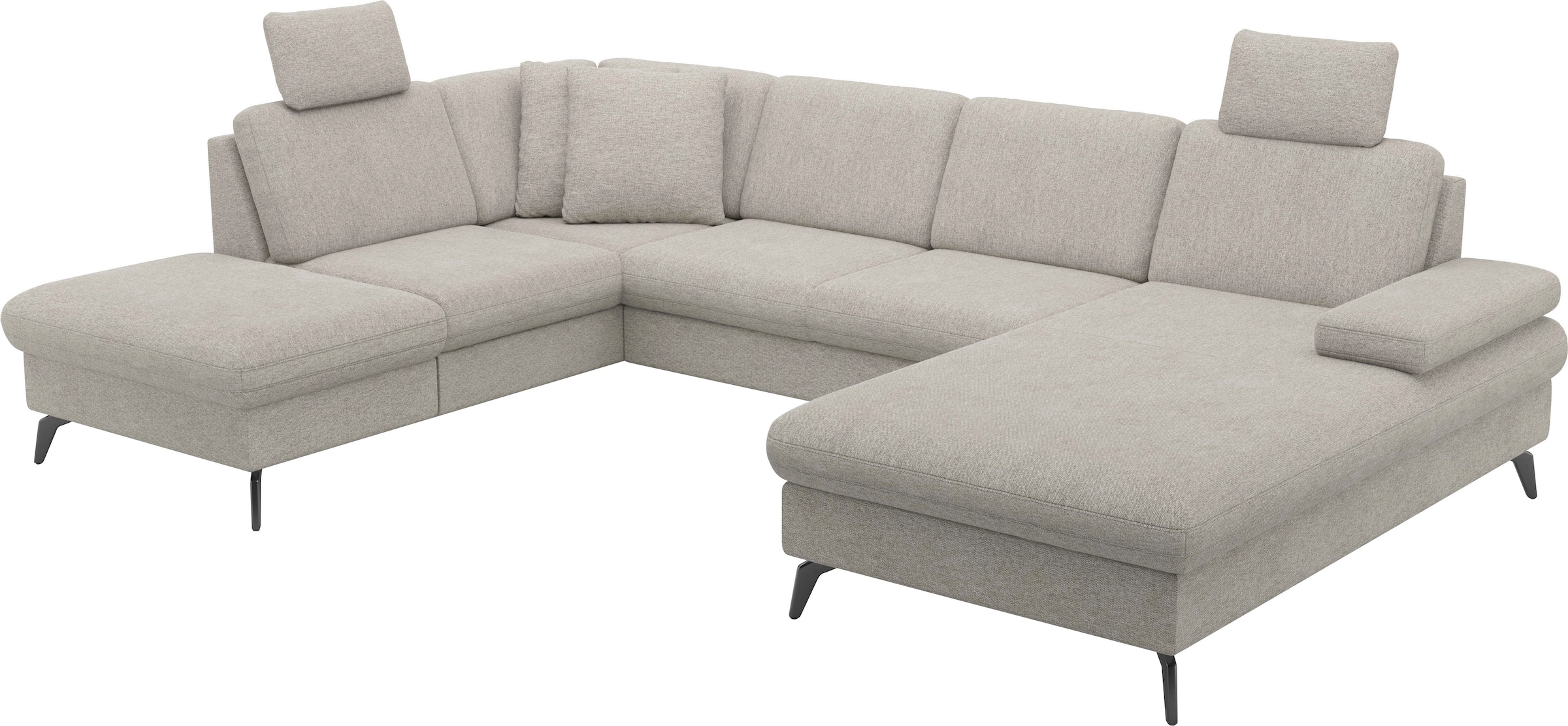 sit&more Wohnlandschaft »Morris Jubi U-Form«, inkl. Armteilfunktion und 1 Zierkissen, wahlweise mit Bettfunktion