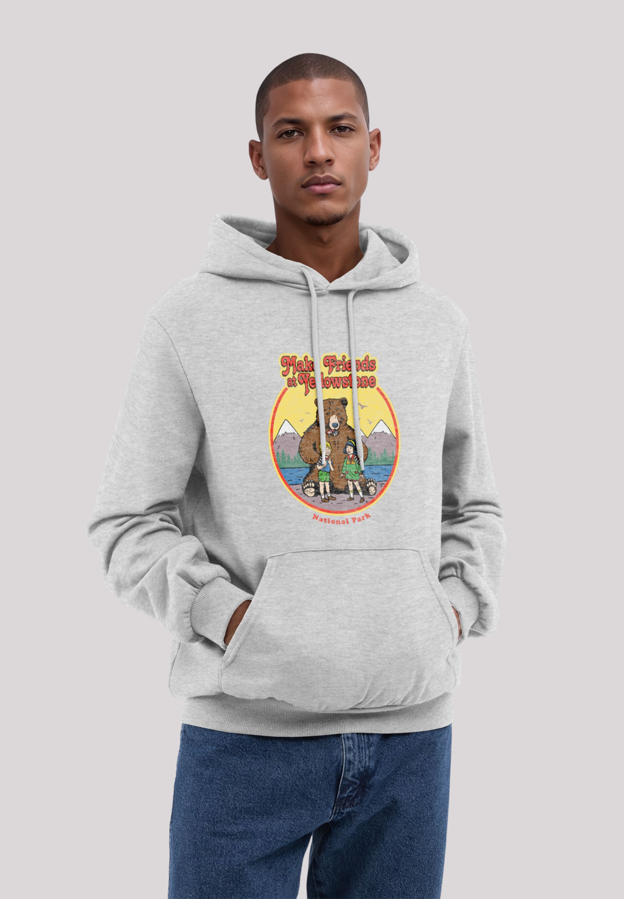 F4NT4STIC Kapuzenpullover "US National Parks Make Friends At Yellowstone", günstig online kaufen