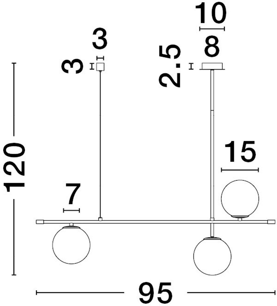 Nova Luce Hängeleuchten »GIT« G9 1 Stk. Ohne Beleuchtung
