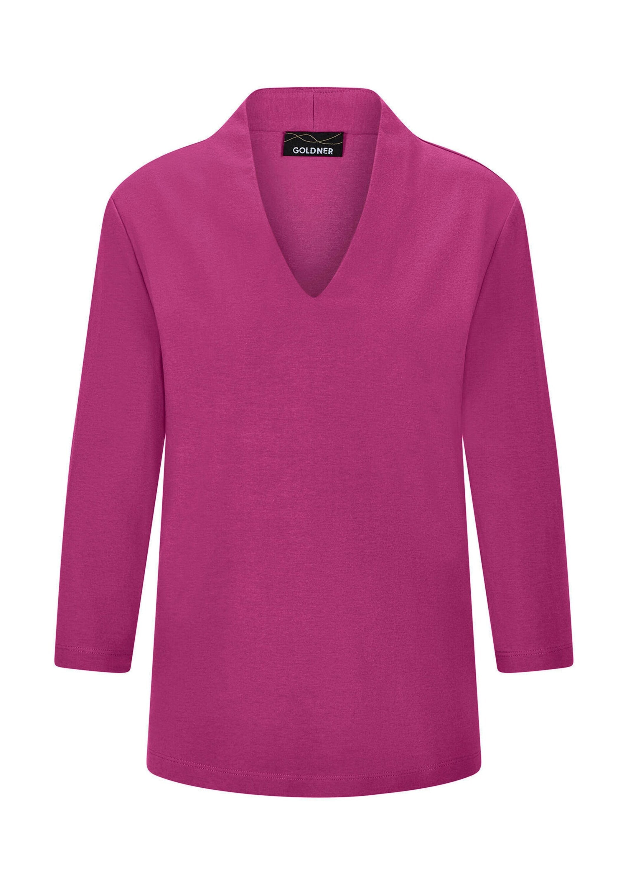 GOLDNER Kurzarmshirt "Elegantes Basic-Shirt mit V-Ausschnitt" V-Ausschnitt günstig online kaufen