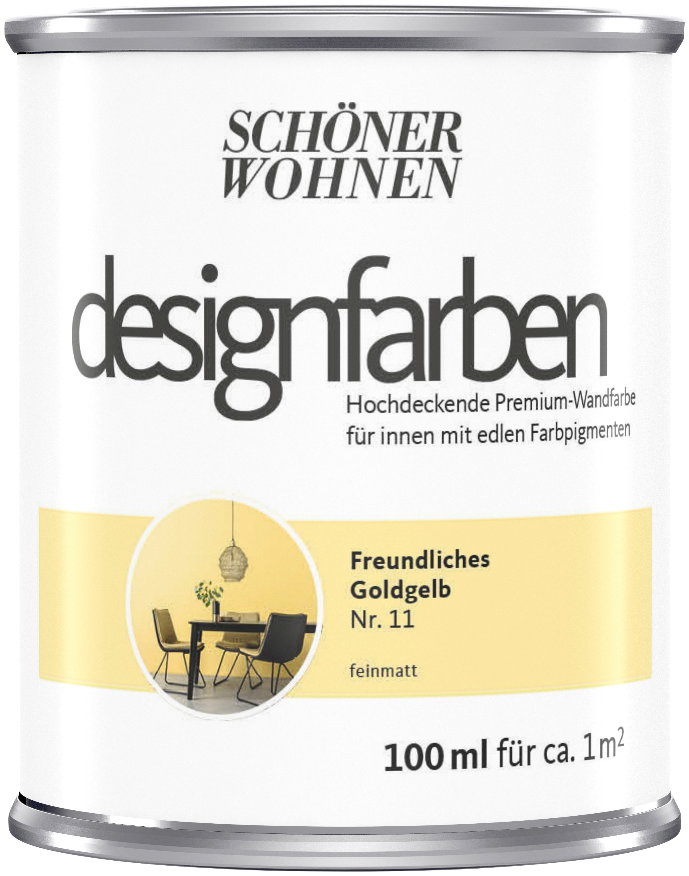 SCHÖNER WOHNEN FARBE Wand- und Deckenfarbe »designfarben«, 100 ml, Freundliches...