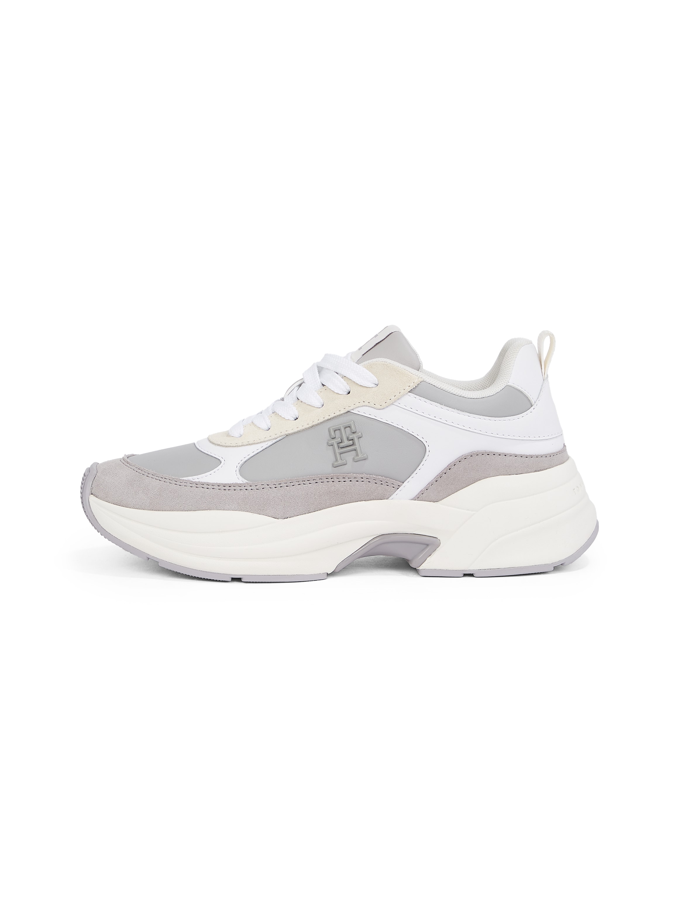 Tommy Hilfiger Plateausneaker »TH CHUNKY FEMININE RUNNER«, Freizeitschuh, Halbschuh, Schnürschuh mit TH-Logoemblem
