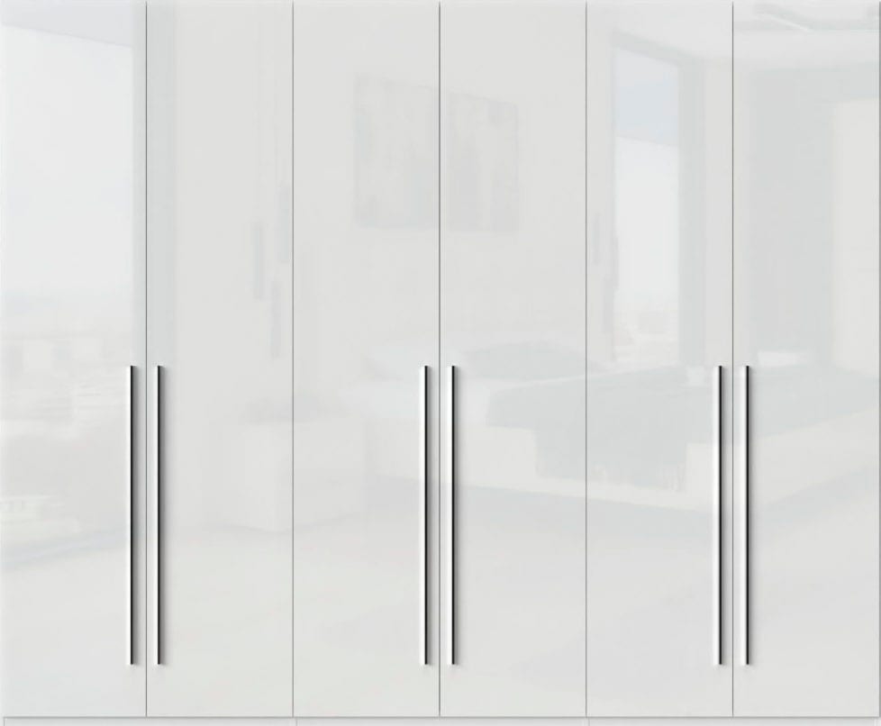 Places of Style Kleiderschrank »Piano, UV lackiert, hochglänzend in beige oder weiß, FSC-zertifiziert«, (Made in Europe), in vielen Breiten, Höhe 224cm, mit Soft-Close Funktion