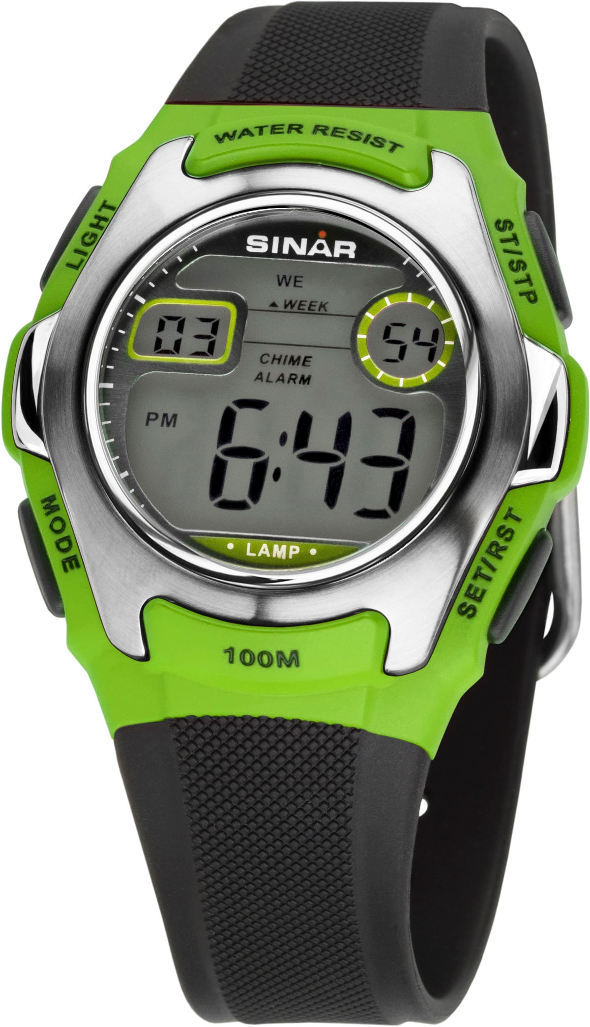 SINAR Chronograph »XE-50-3«, Armbanduhr, Quarzuhr, Herrenuhr, digital, Datum, Stoppfunktion