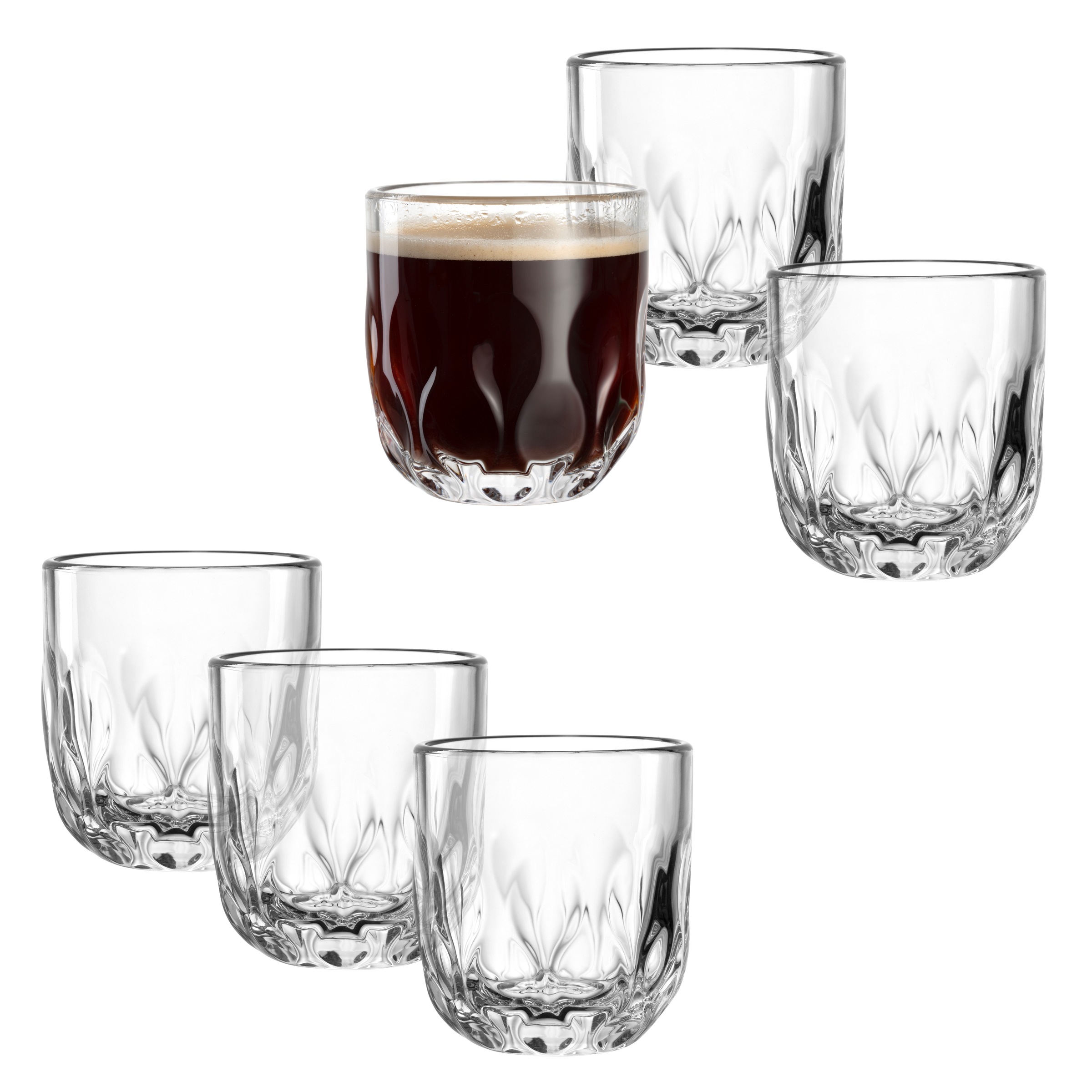 LEONARDO Gläser-Set "Kaffee-Glas GOCCE, 220 ml, 6er-Set" 3. Variante, mit T günstig online kaufen