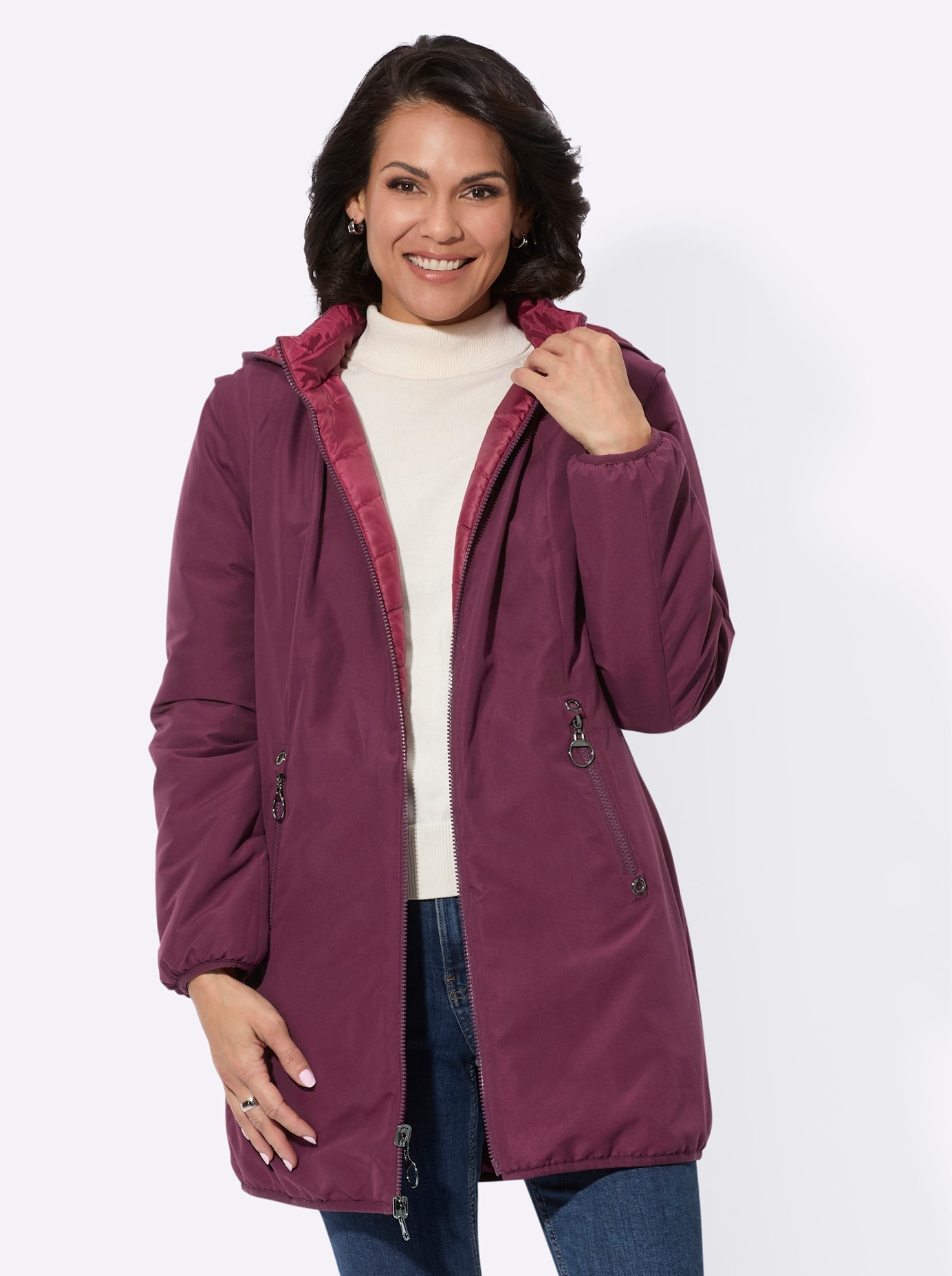 Casual Looks Wendejacke, mit Kapuze