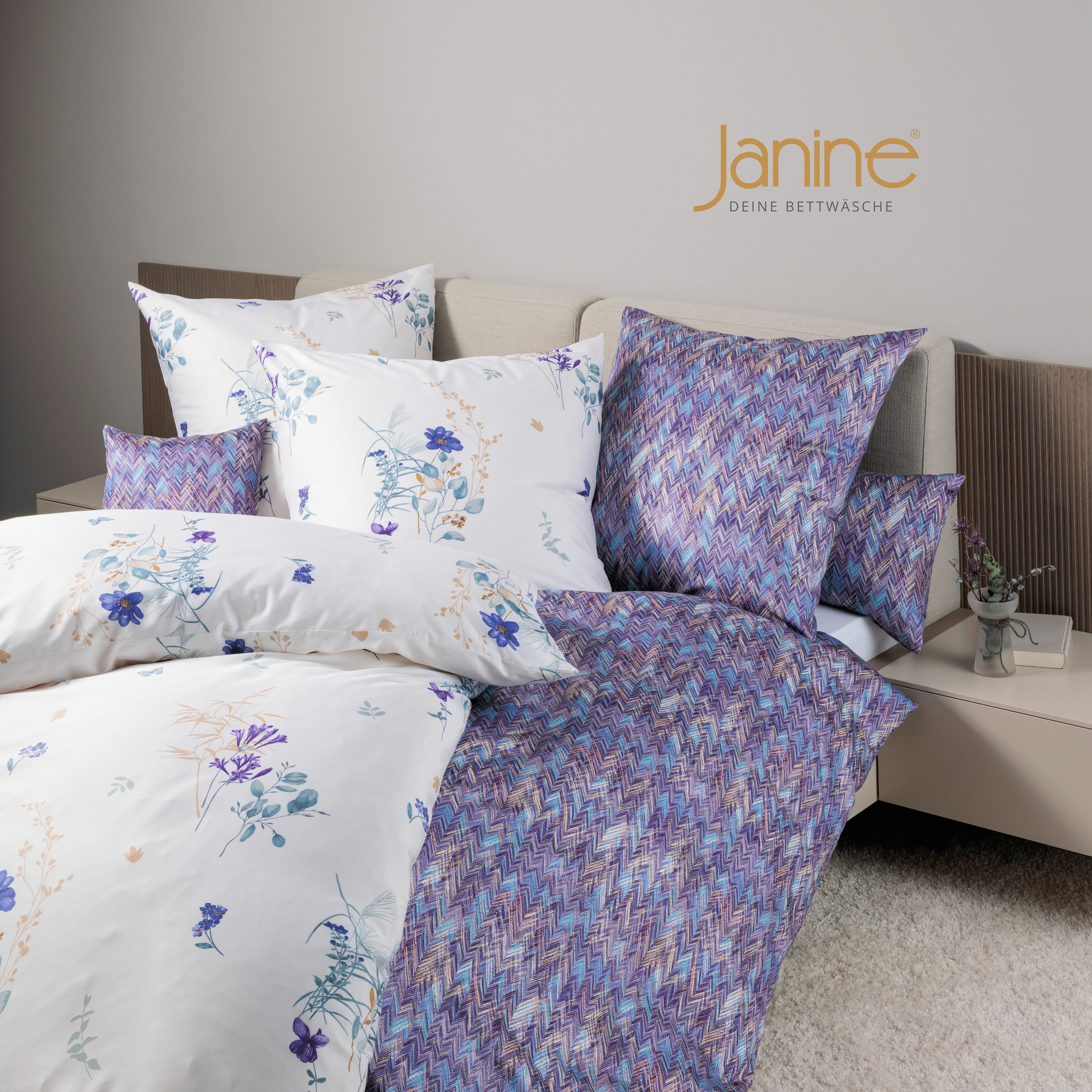 Janine Bettwäsche »Mako-Satin98121 07«, mit Reissverschluss