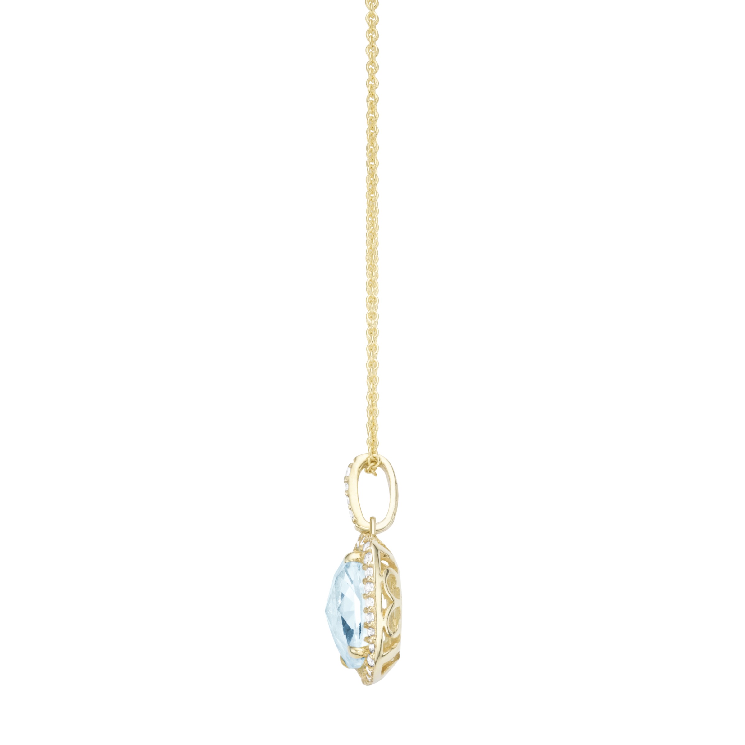 Luigi Merano Goldkette »mit Blautopas und Zirkonia, Gold 375«