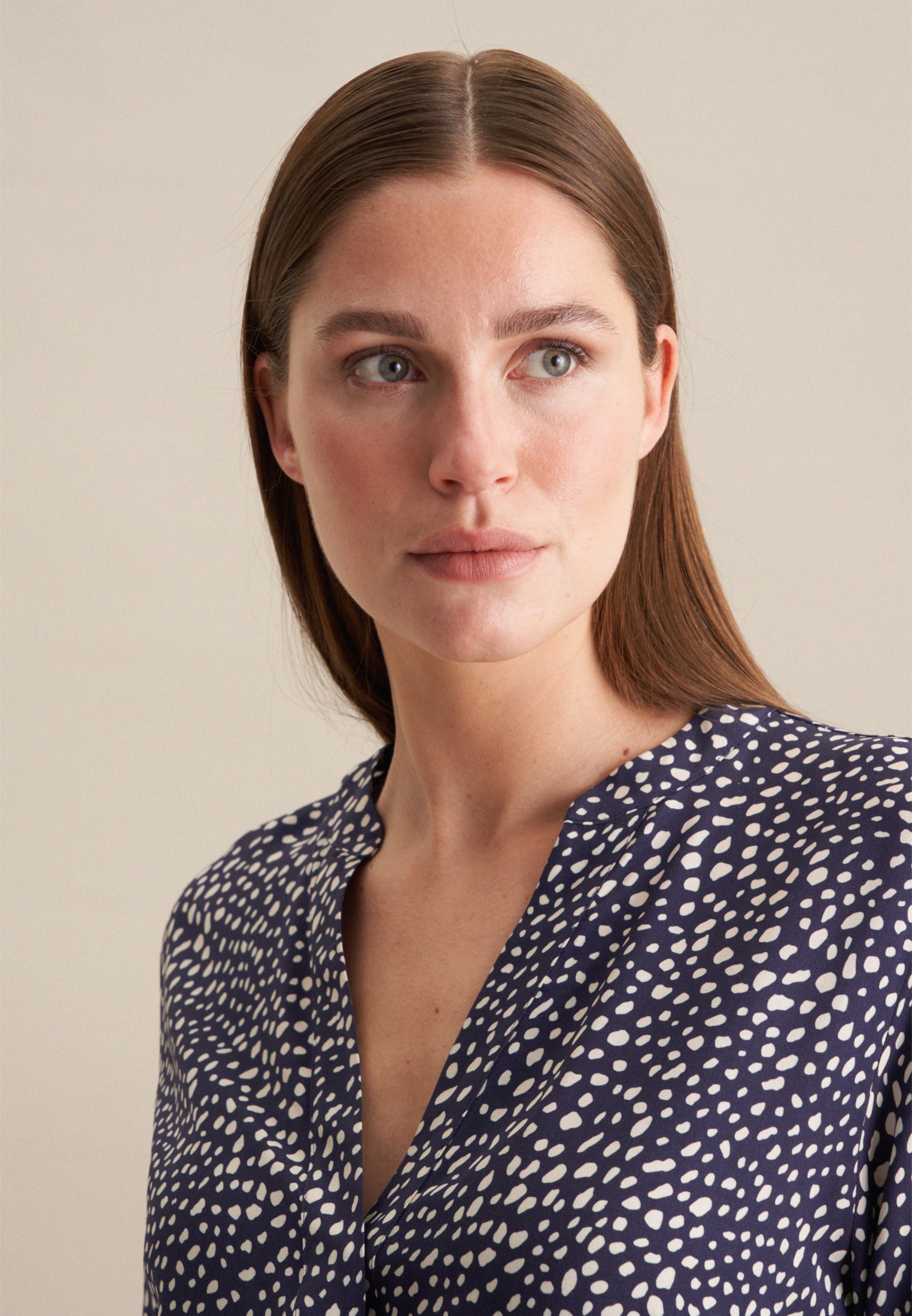 Thumbnail - seidensticker Sommerkleid "Schwarze Rose" 1/1 Kragen Druck