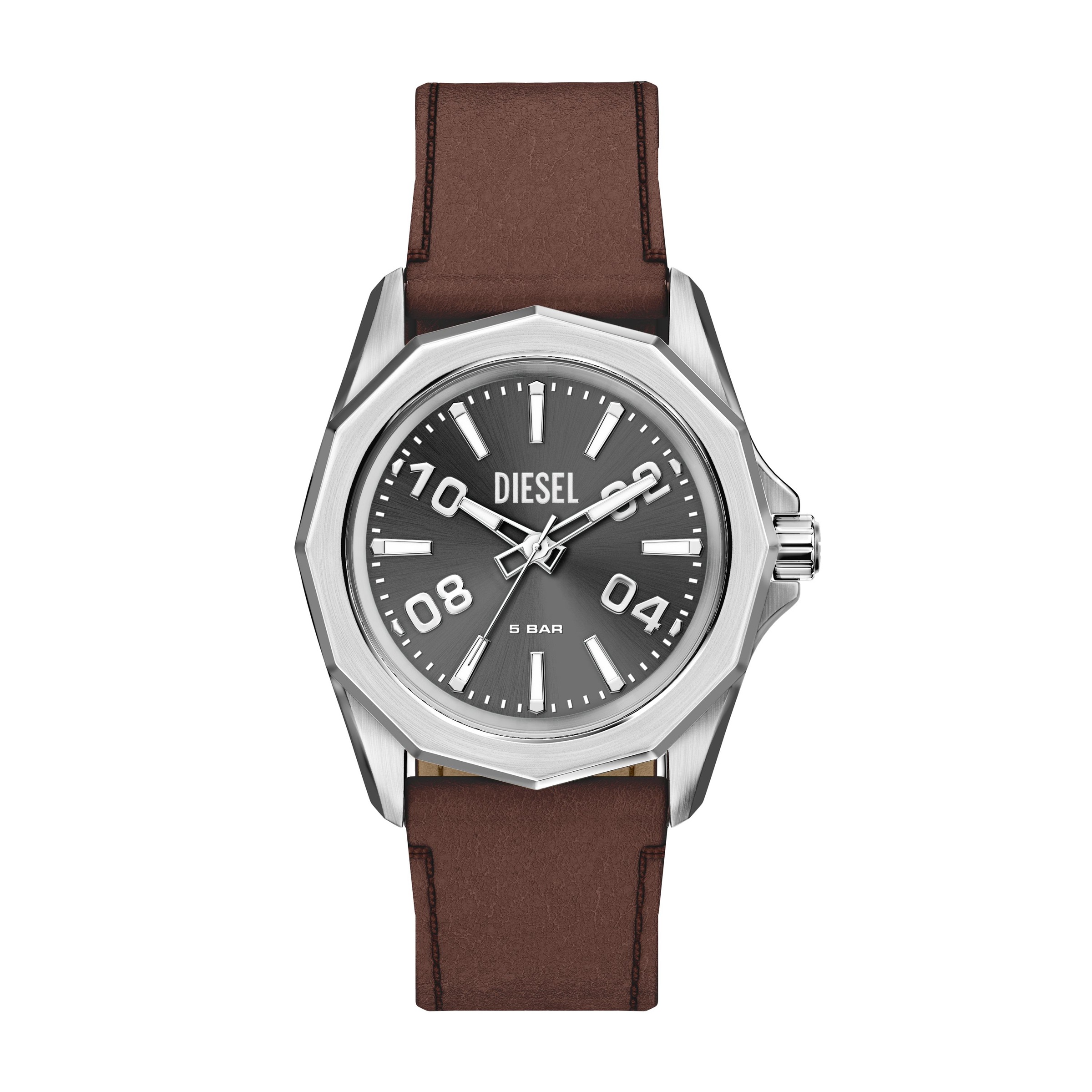 Diesel Quarzuhr »Stinger« Armbanduhr, Herrenuhr, Lederarmband, analog