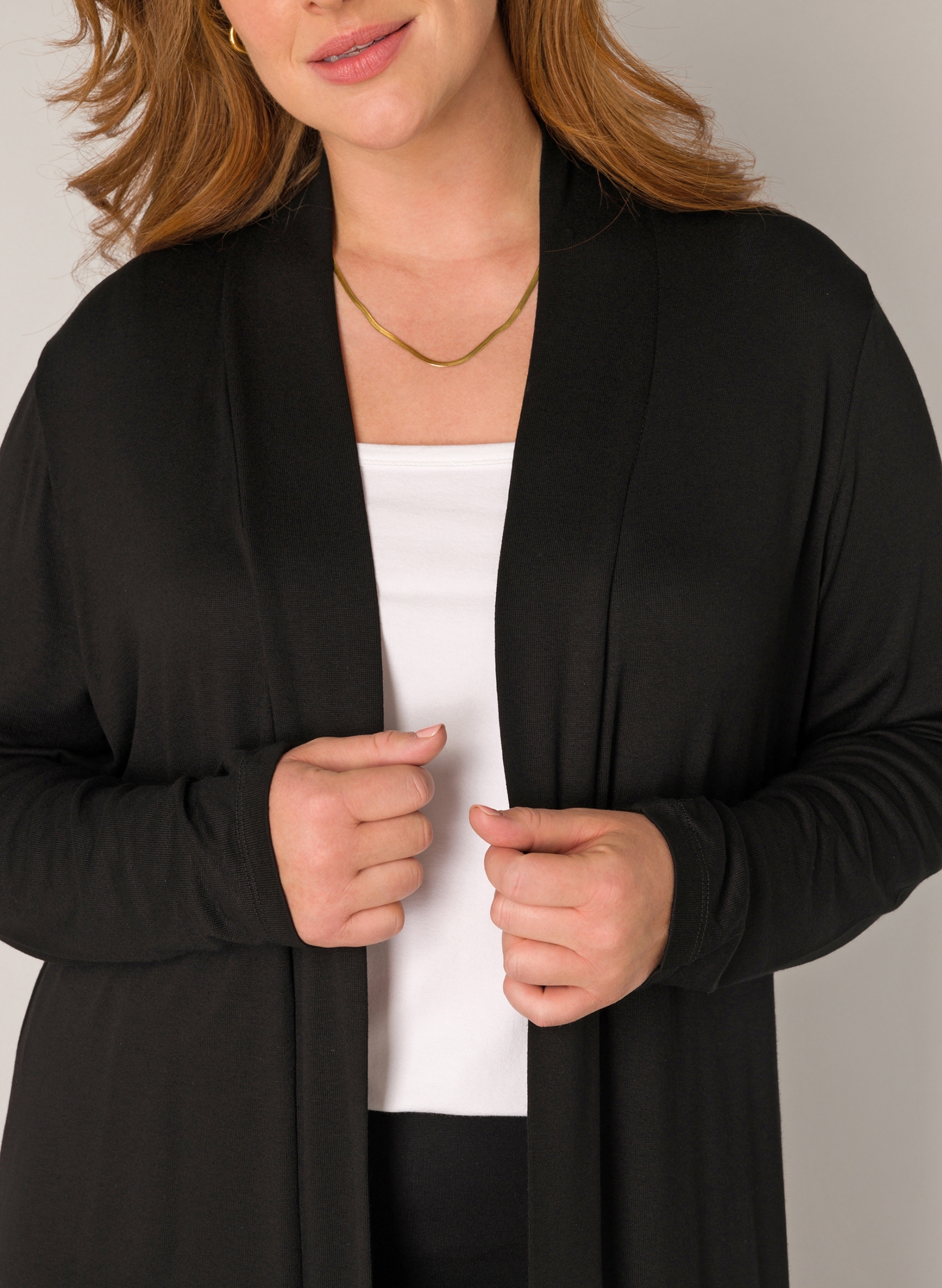 Base Level Curvy Longstrickjacke "Ayla Long" Große Größen