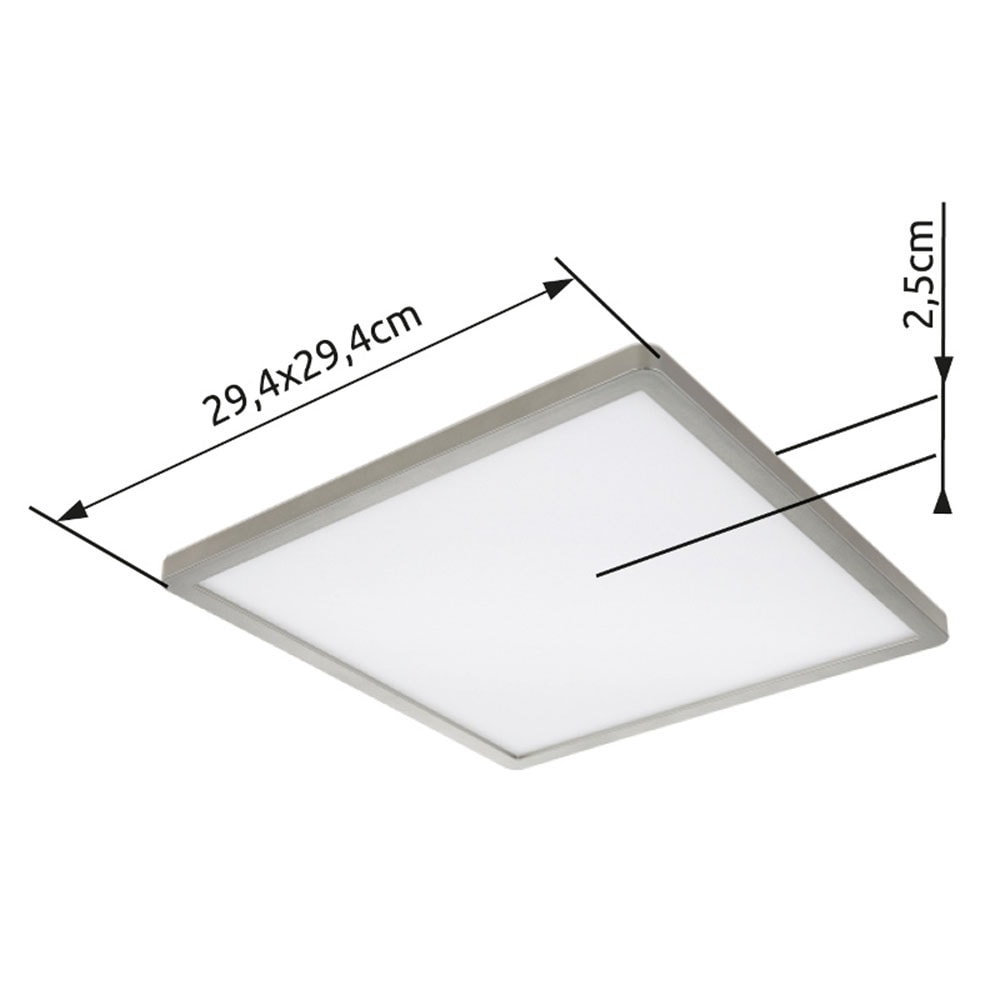 GLOBO LIGHTING LED Deckenleuchte »SAPANA«, Leuchtmittel LED-Modul | LED fest integriert, Deckenlampe/Quadrat/Wohnzimmer/Schlafzimmer/modern