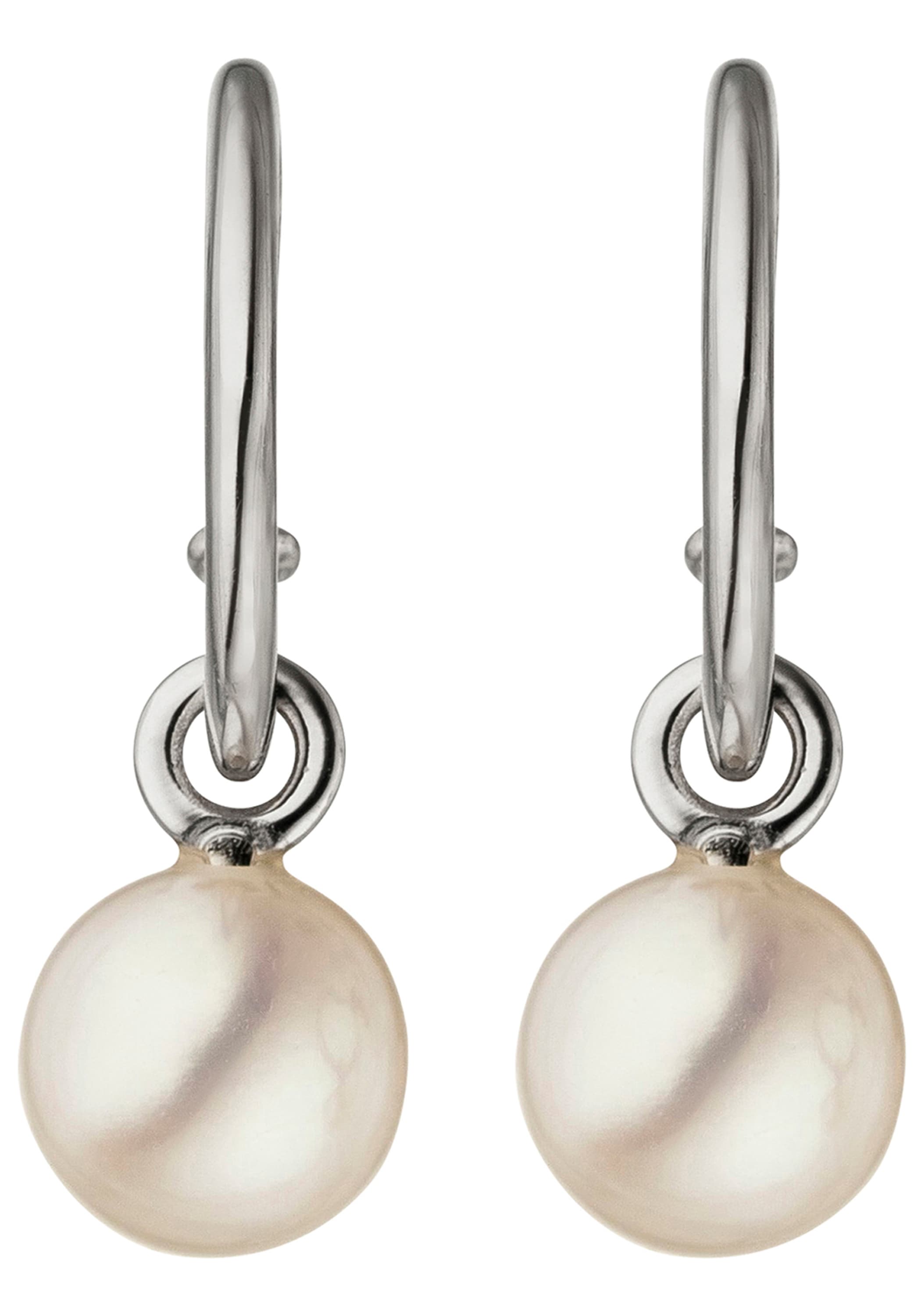 JOBO Perlenohrringe »Ohrringe mit Süßwasser-Zuchtperlen 20 mm« 14 Karat 585 Weißgold