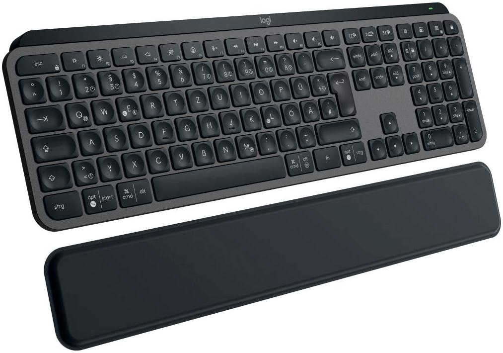 Logitech Tastatur »MX Keys S«, (Handgelenkauflage-Ziffernblock-Fn-Tasten-Easy-Switch-USB-Anschluss)
