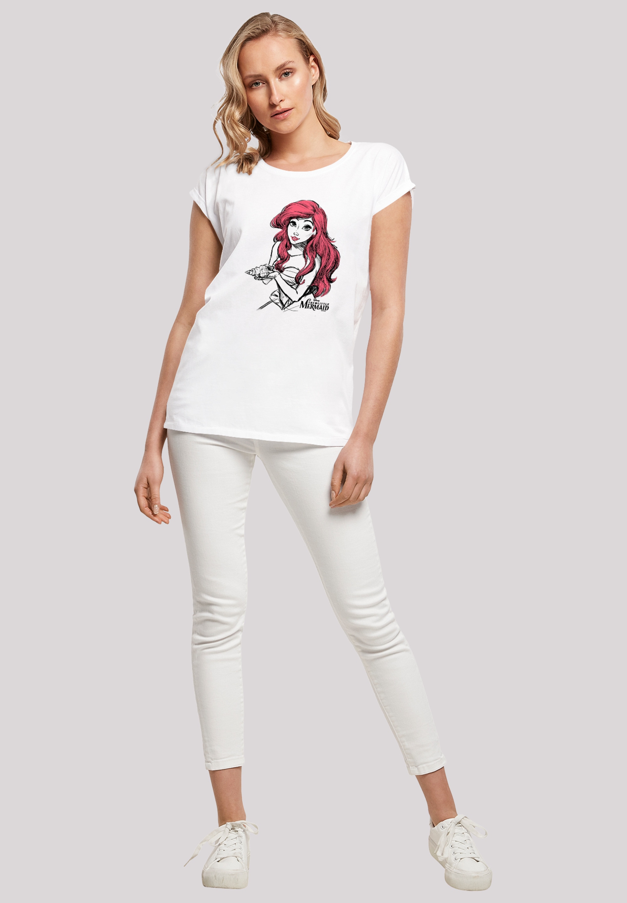 F4NT4STIC T-Shirt »Ariel Shell Sketch«, Damen,Premium Merch,Regular-Fit,Kurze Ärmel,Bedruckt