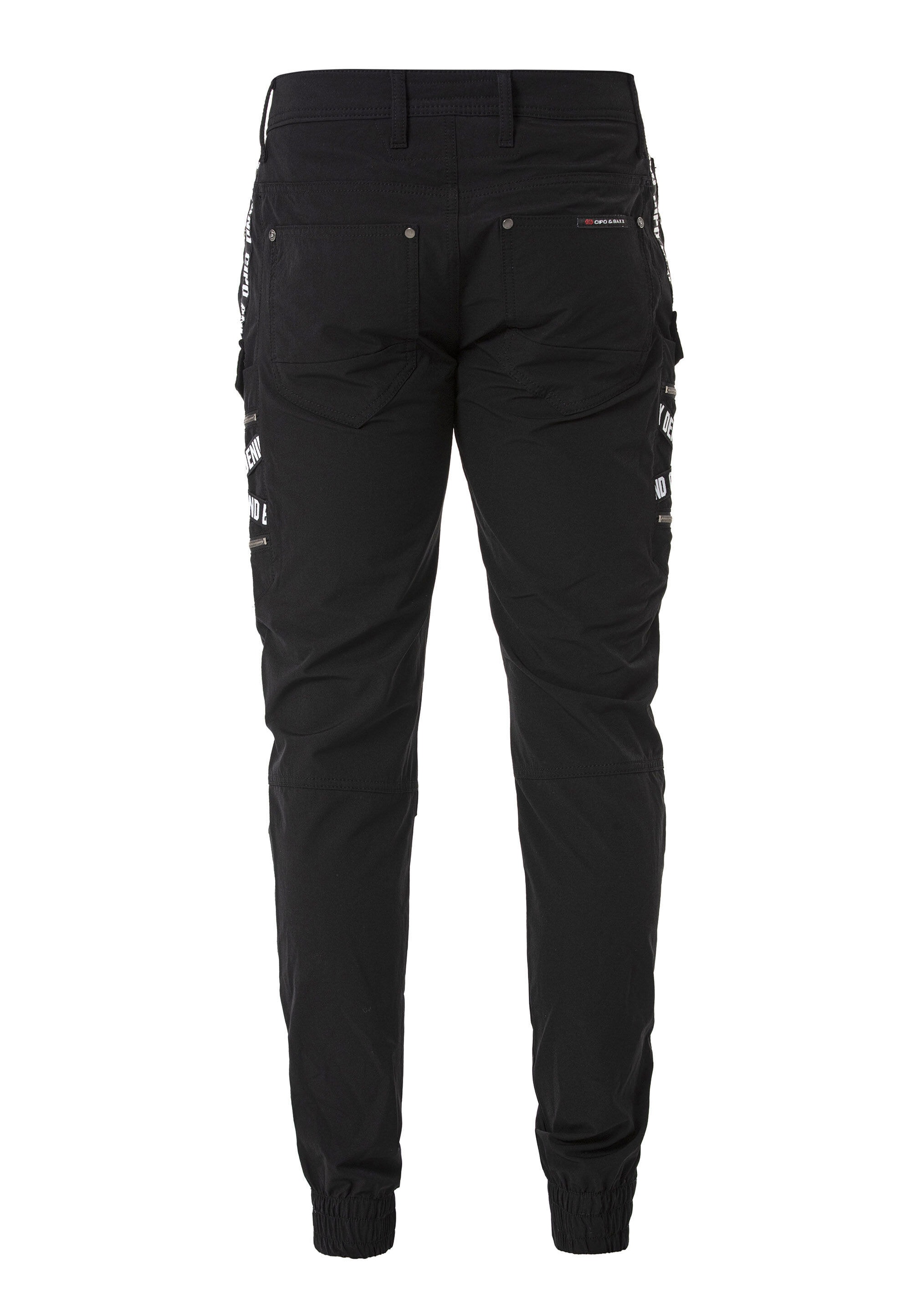 Cipo & Baxx Cargohose »Hose«, mit Trendigen Markenschriftzügen